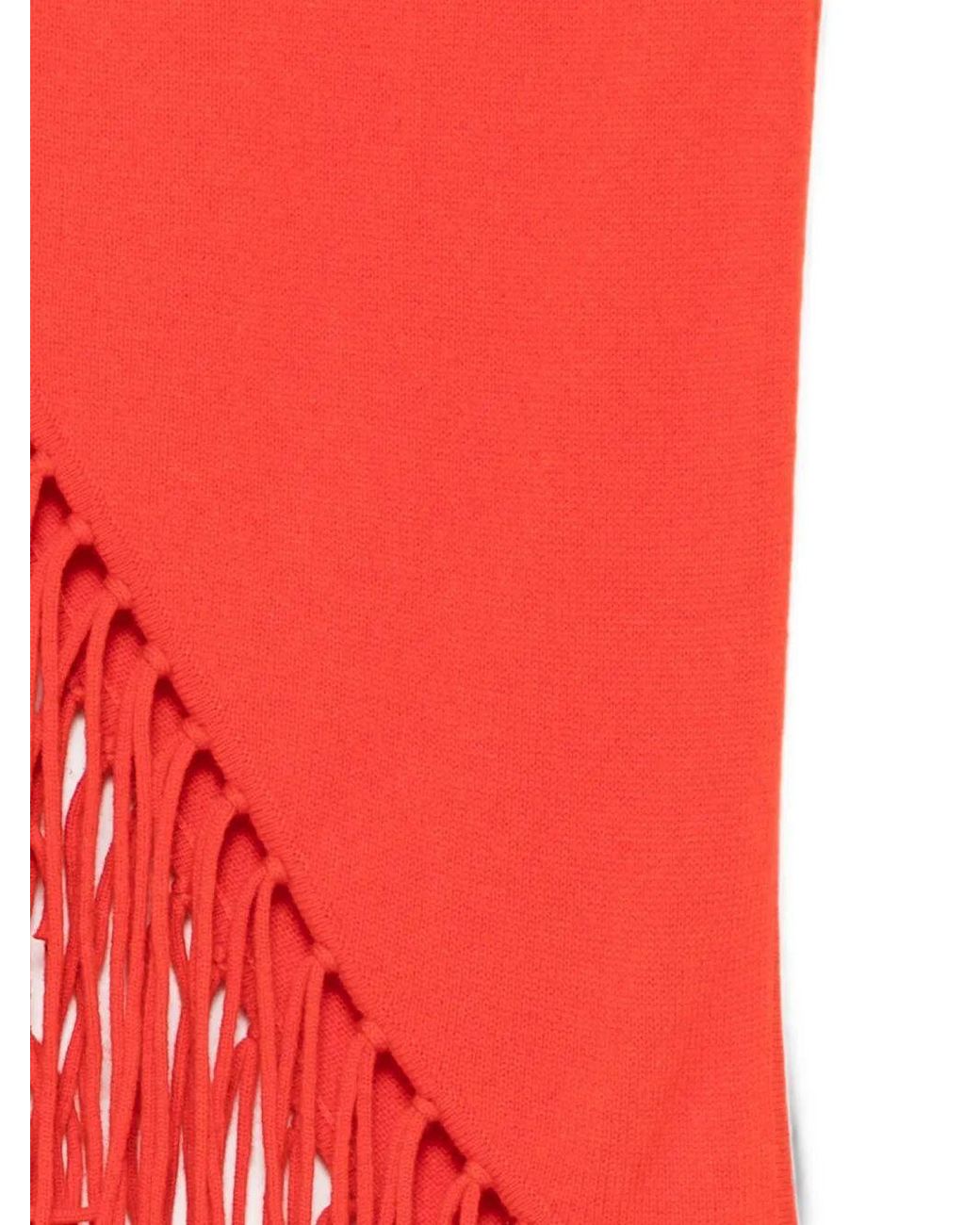 P.A.R.O.S.H. Red Tasseled Scarf