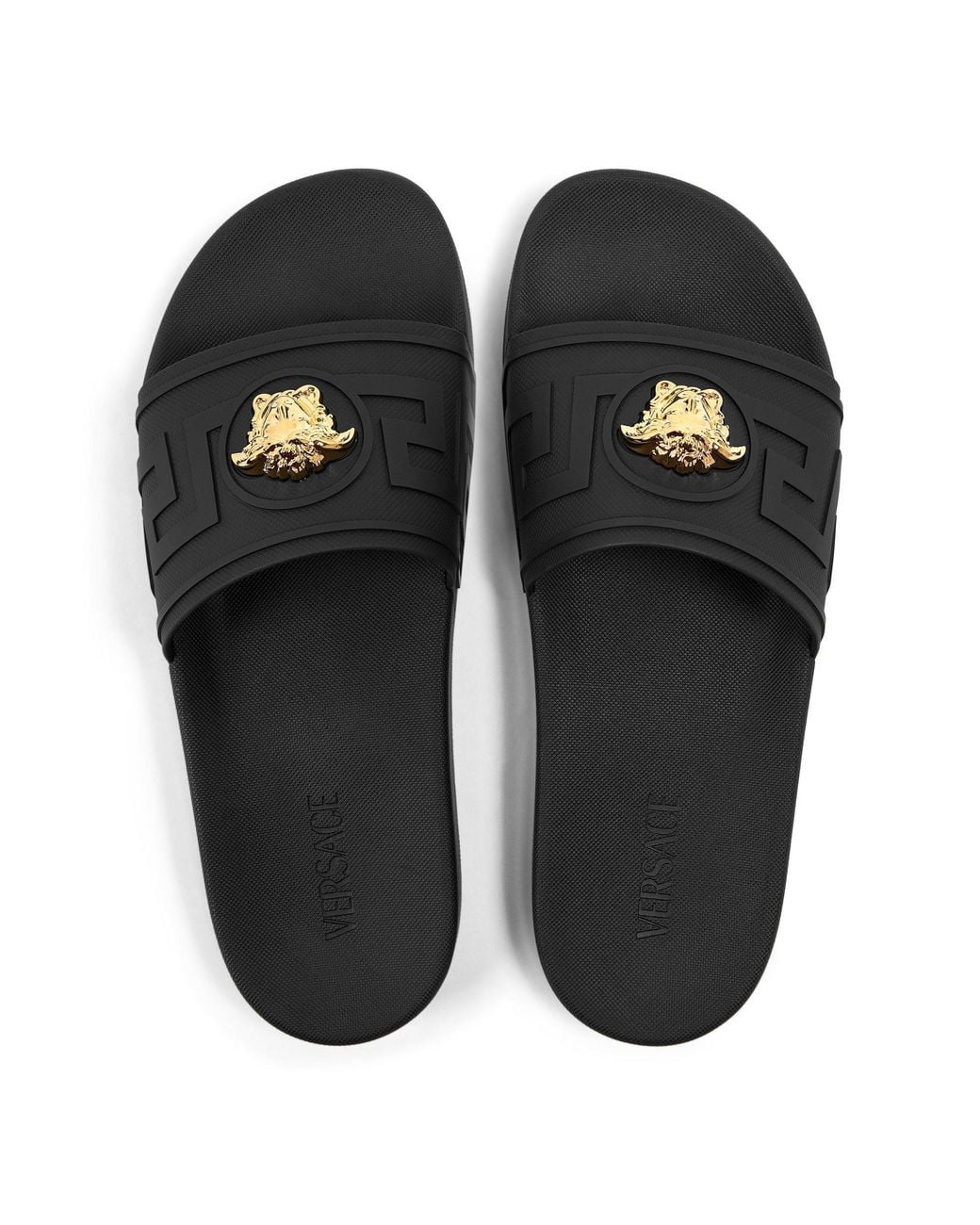 Versace Black Casual Slippers for men
