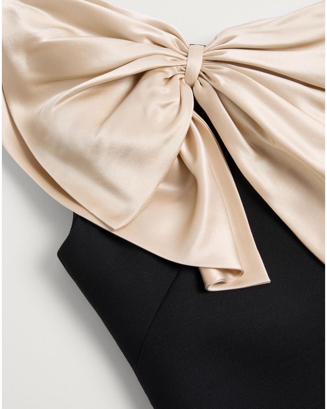 Valentino Black Bow Detailed One-Shoulder Dress