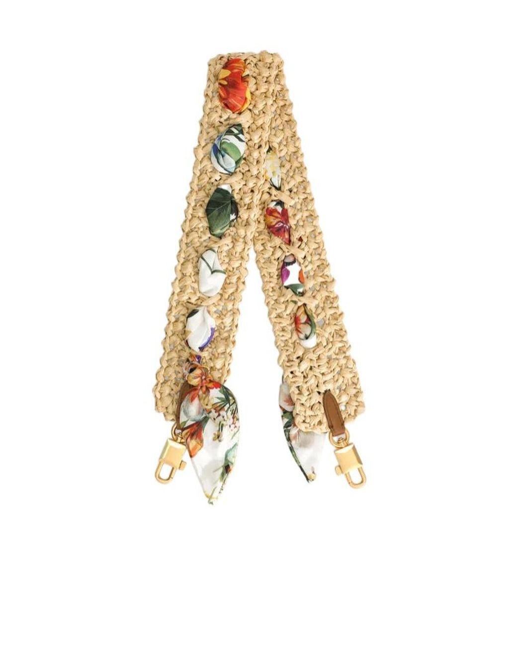 Dolce & Gabbana Metallic Scarf-Detailed Bag Strap