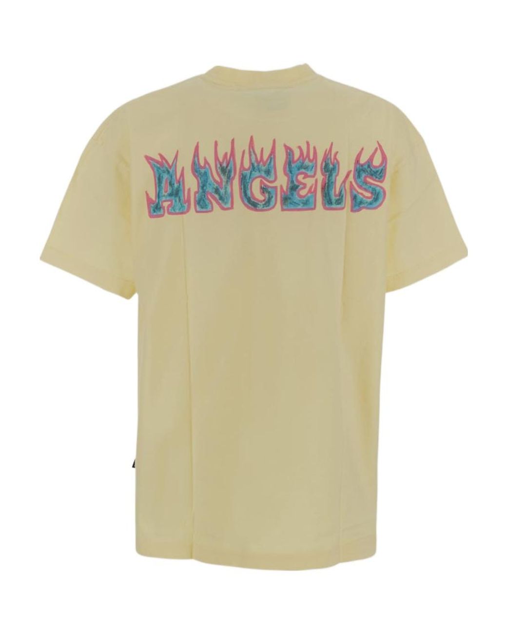 Palm Angels Yellow Flames Logo-Print T-Shirt for men