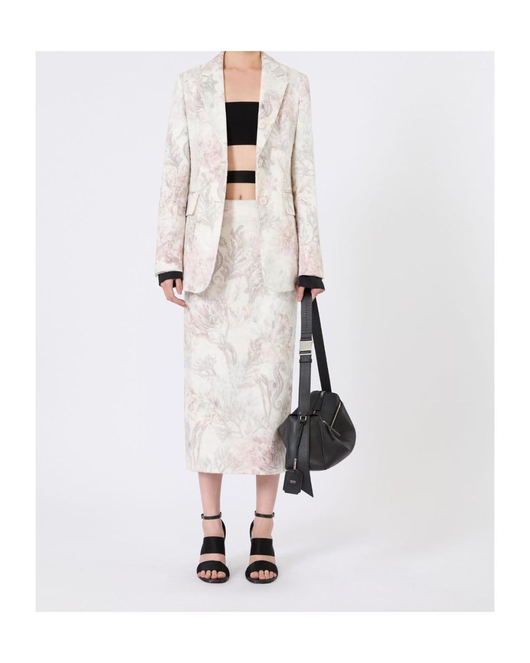 Max Mara Natural Slim Fit Printed Blazer
