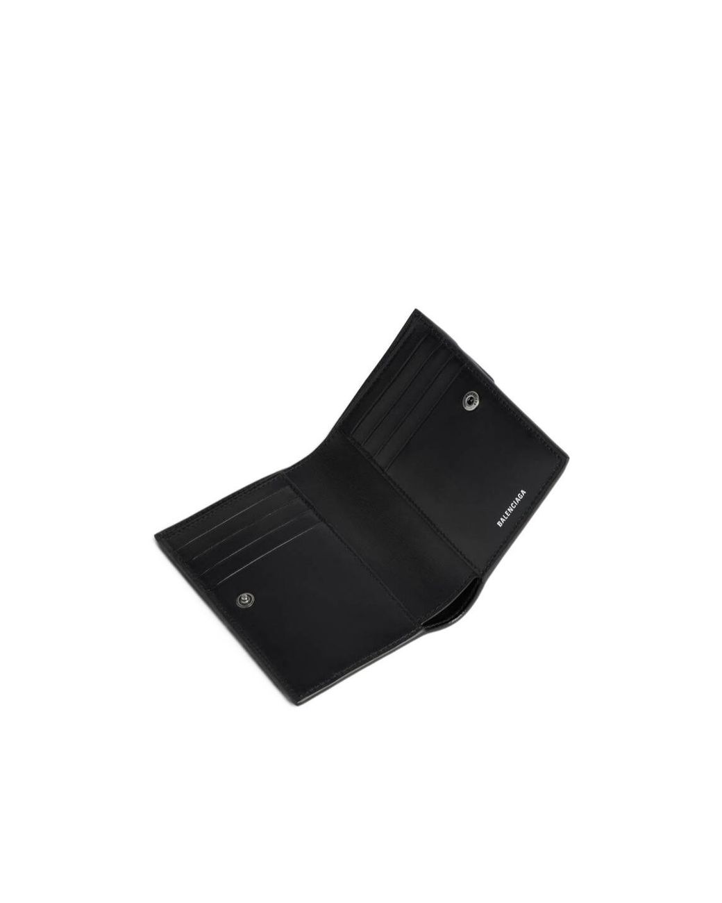 Balenciaga Black Superbusy Vertical Bifold Wallet for men