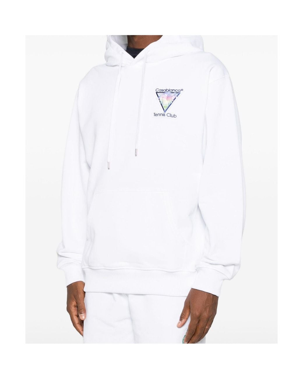 Casablanca White Tennis Club Icon Hoodie for men