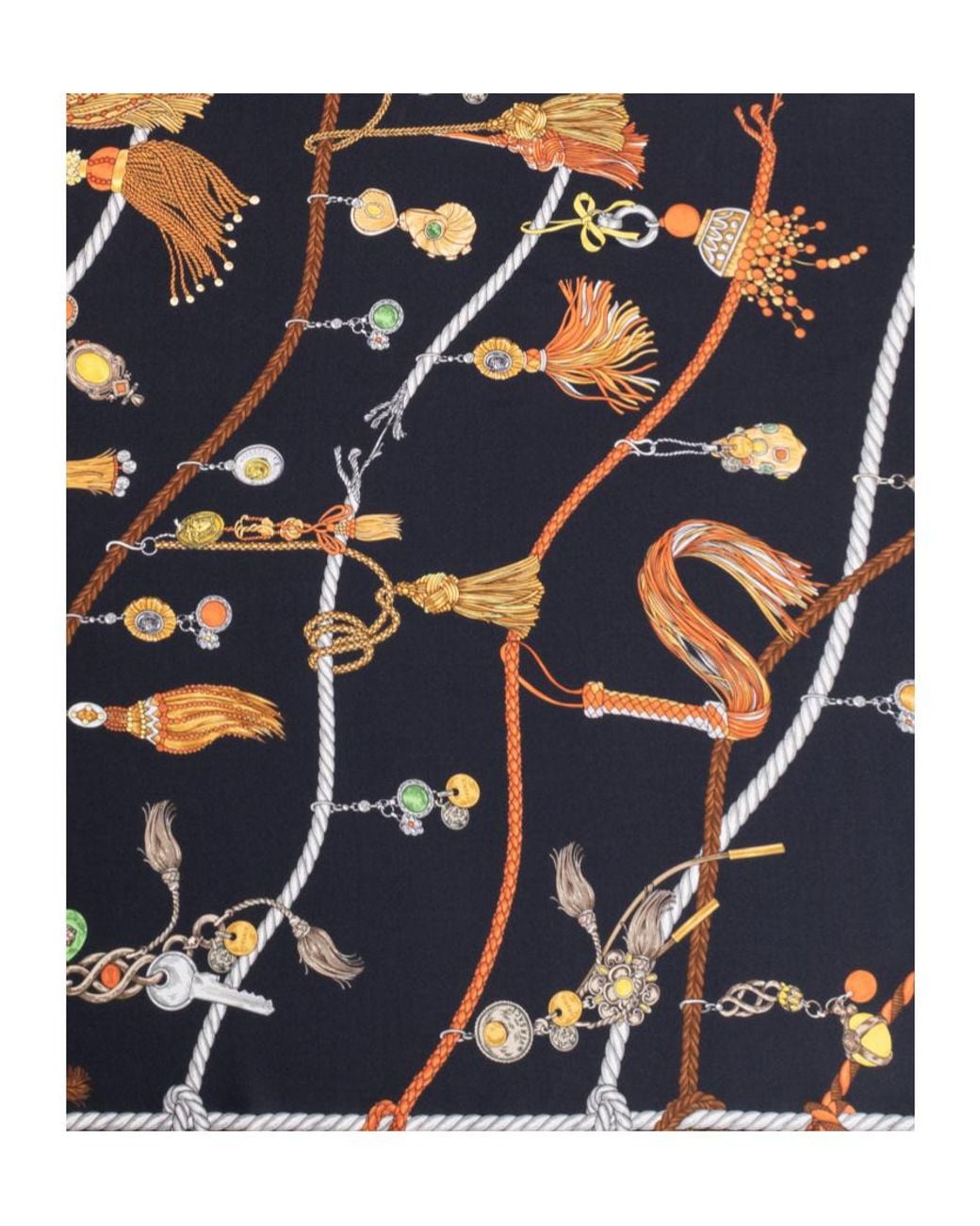 Versace Black Medusa Rope Printed Scarf for men