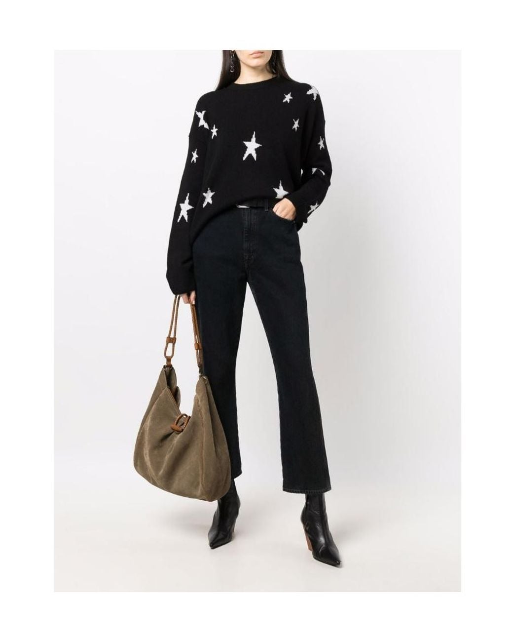 Zadig & Voltaire Black Star Embroidered Sweater