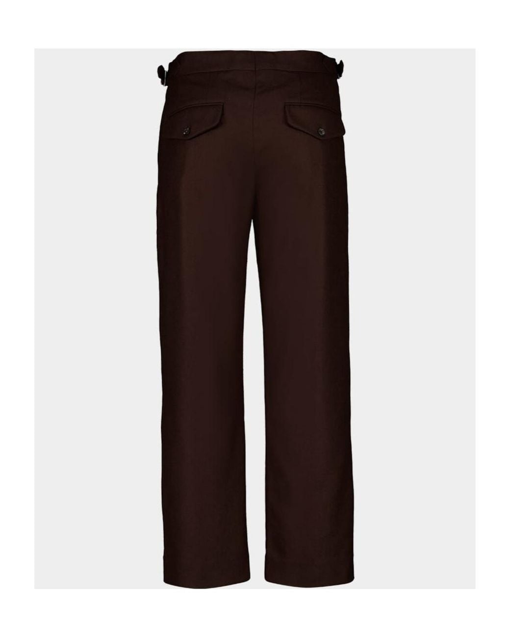 Bode Brown Bramble Side Buckle Straight-Leg Trousers for men