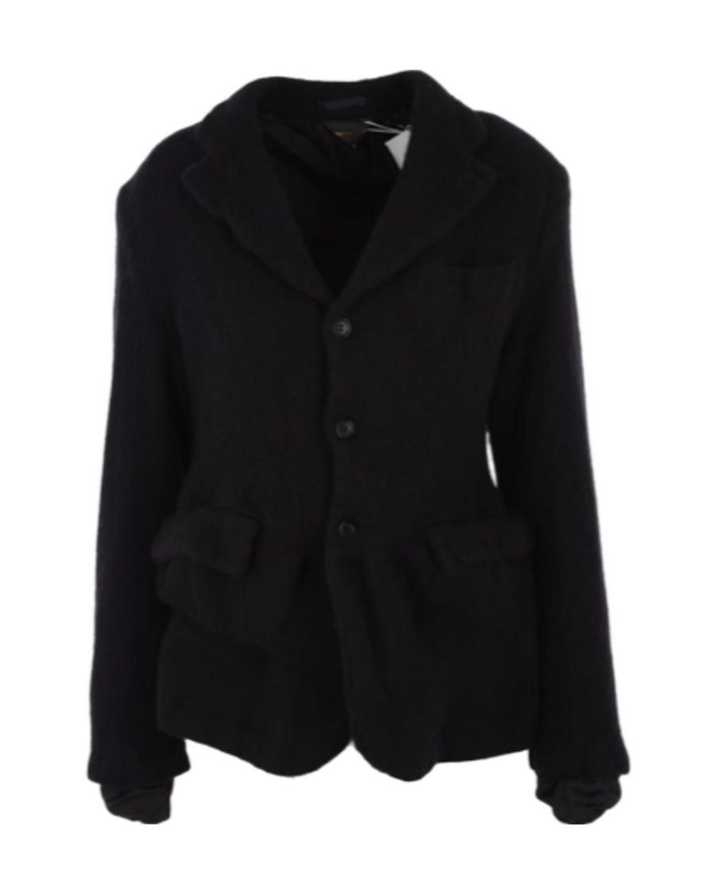 Comme des Garçons Black Single-Breasted Suit Jacket