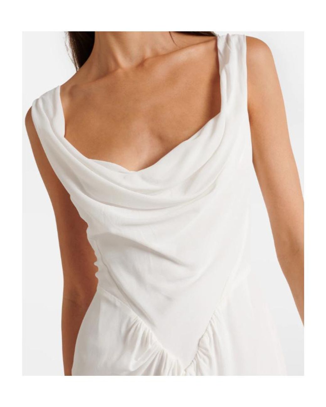Vivienne Westwood White Bridal Panther Gathered Corset Dress