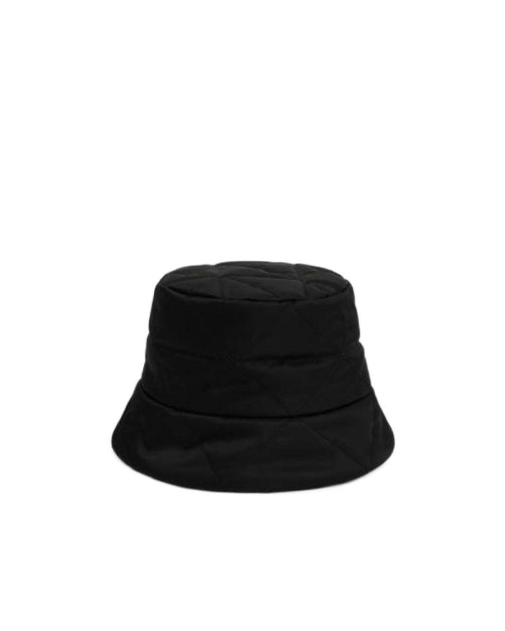 Prada Black Triangle Logo Plaque Puffer Hat for men