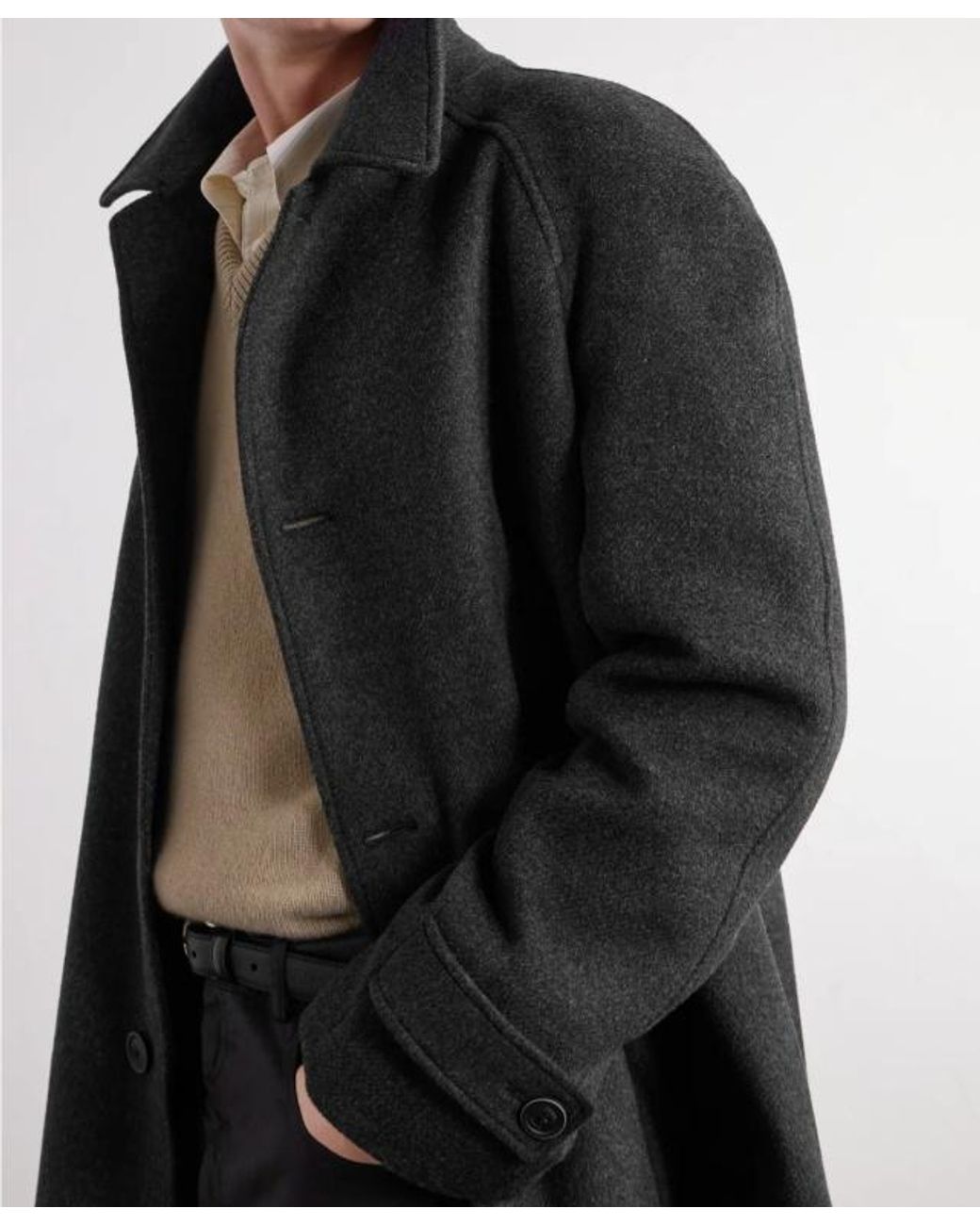 Herno Black Long-Sleeved Coat for men