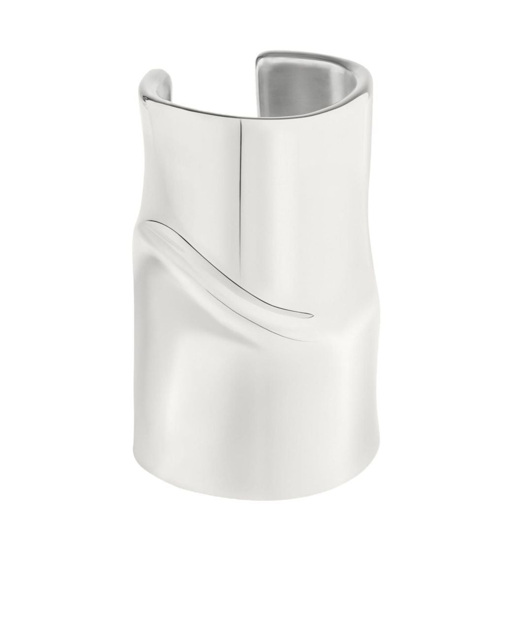 Courreges White Courrèges Melting-Effect Wide-Band Cuff Bracelet