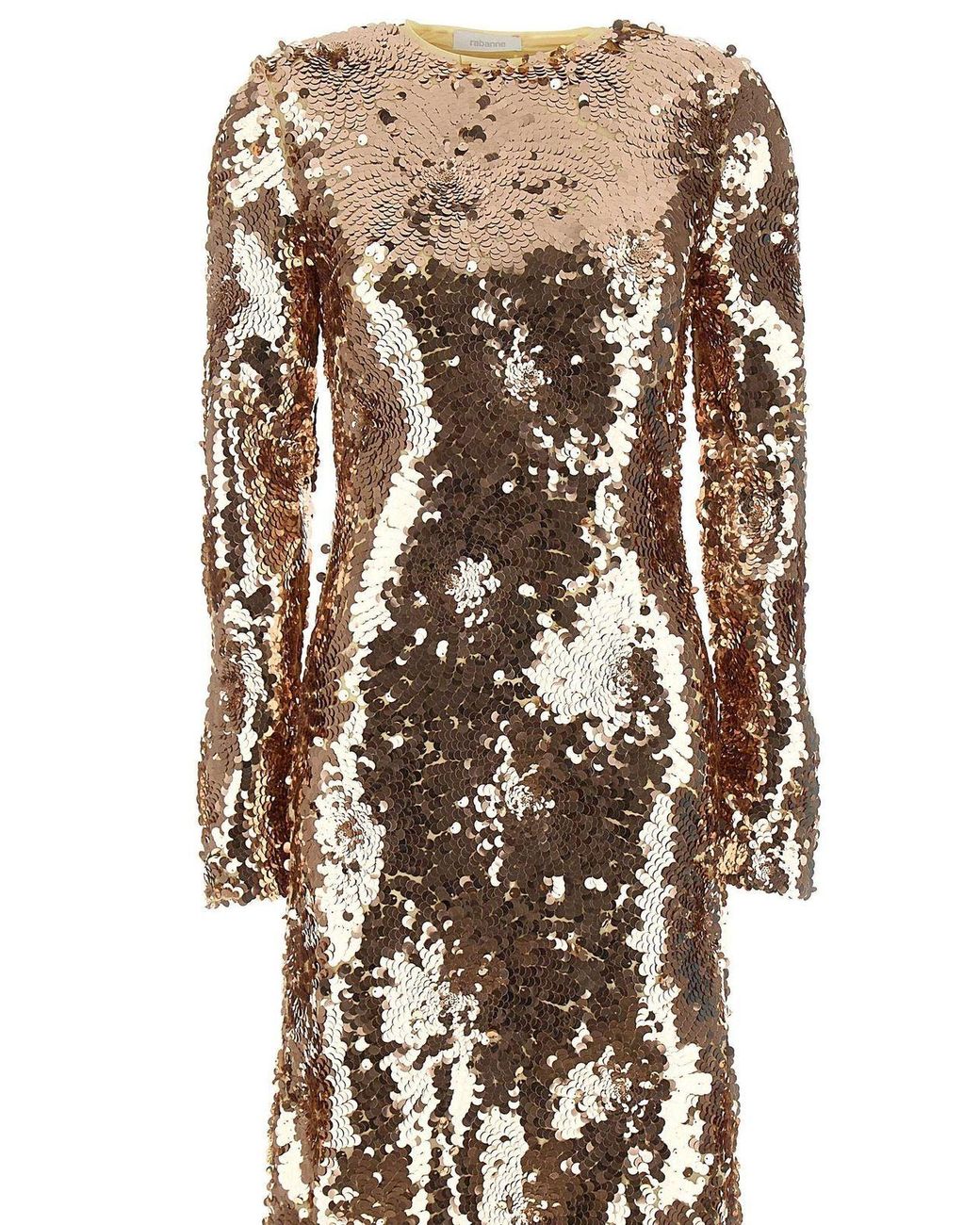 Rabanne Natural Rabanne Sequined Maxi Dress