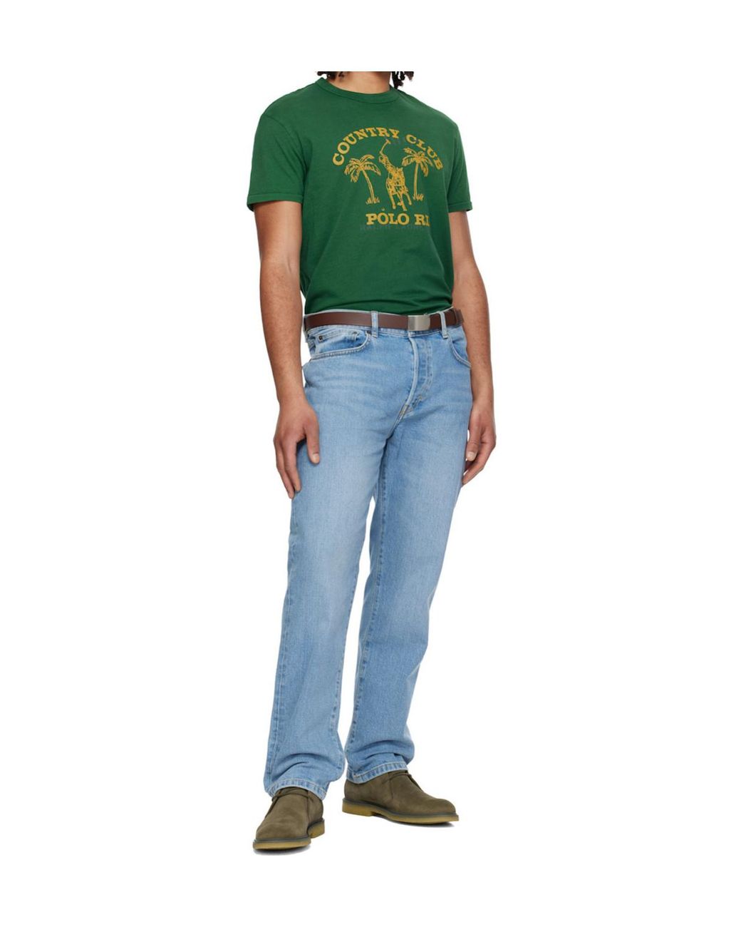 Polo Ralph Lauren Green Printed Crew Neck T-Shirt for men