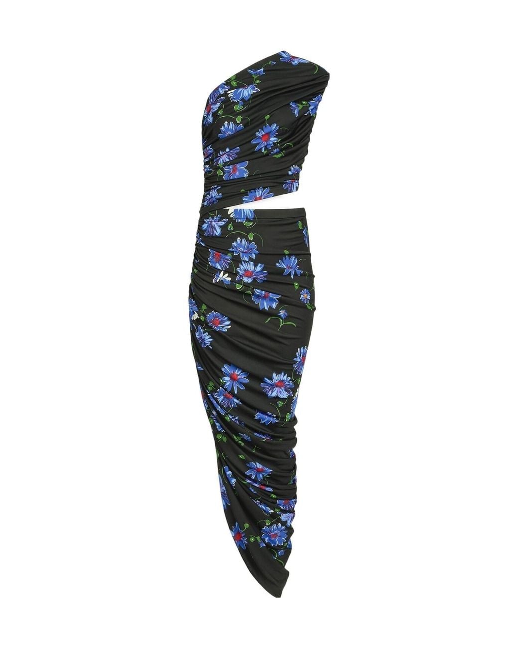 Alaïa Blue Printed Cutout Dress