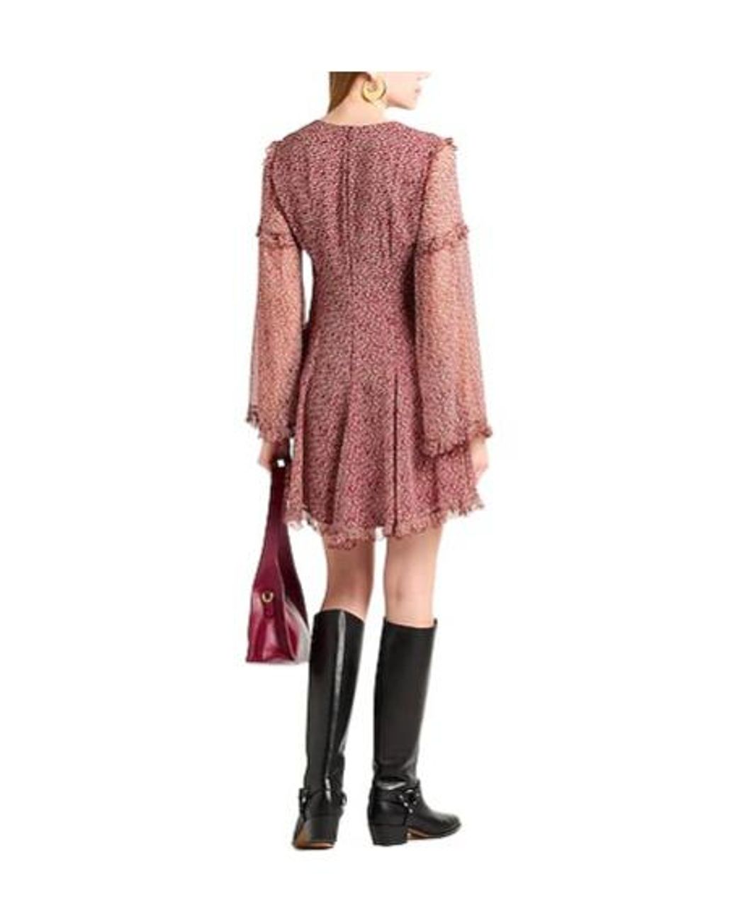 Weekend by Maxmara Red Floral Long-Sleeve Dress