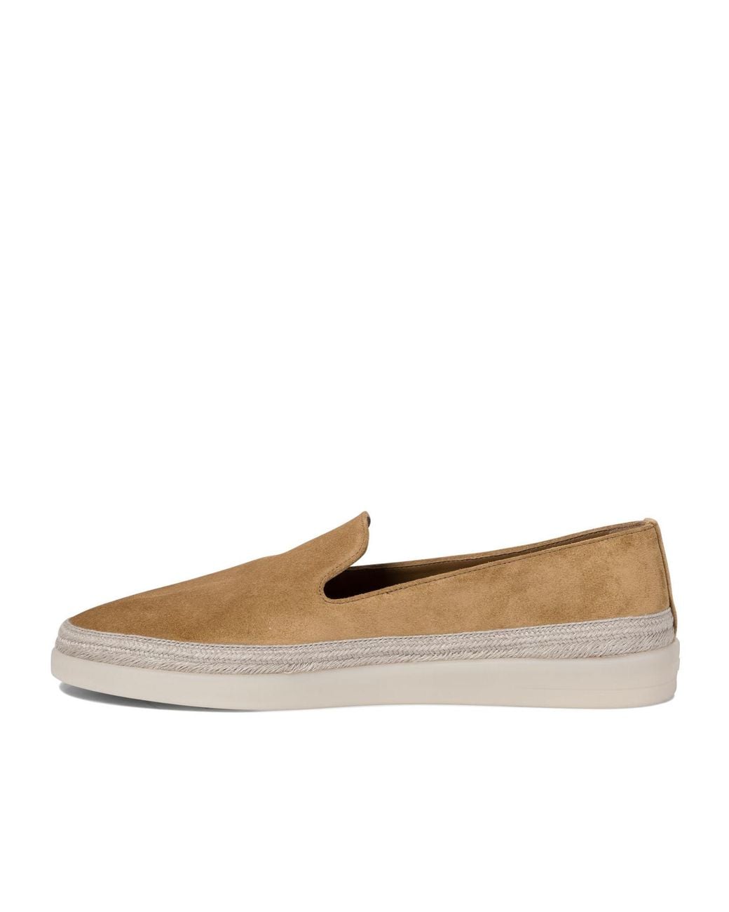 Prada Brown Round-Toe Slip-On Loafers for men