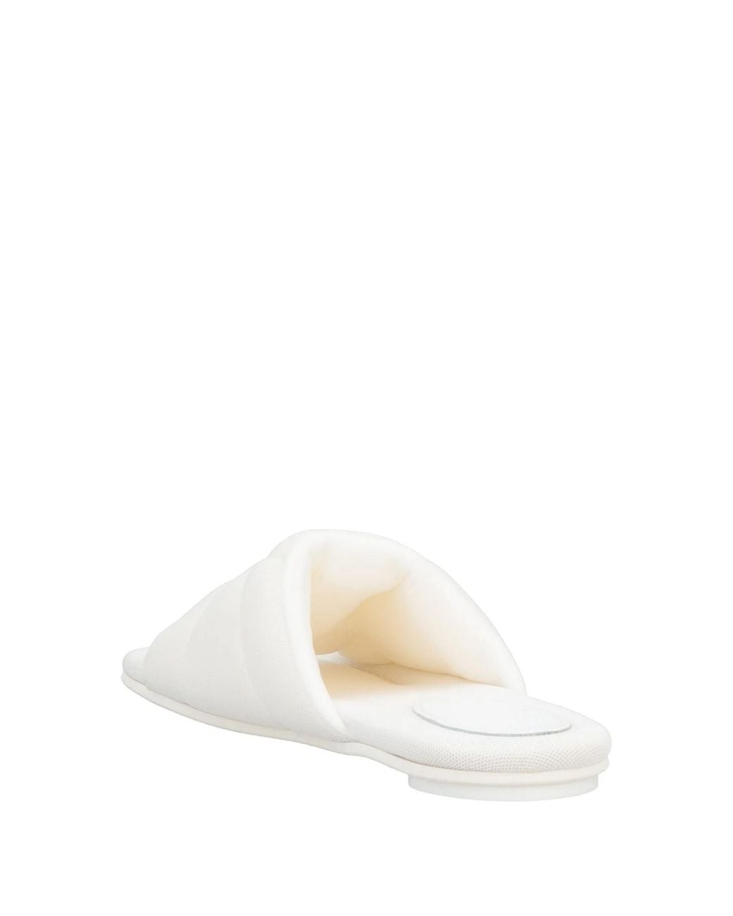 MM6 by Maison Margiela White Solid Color One-Strap Slippers