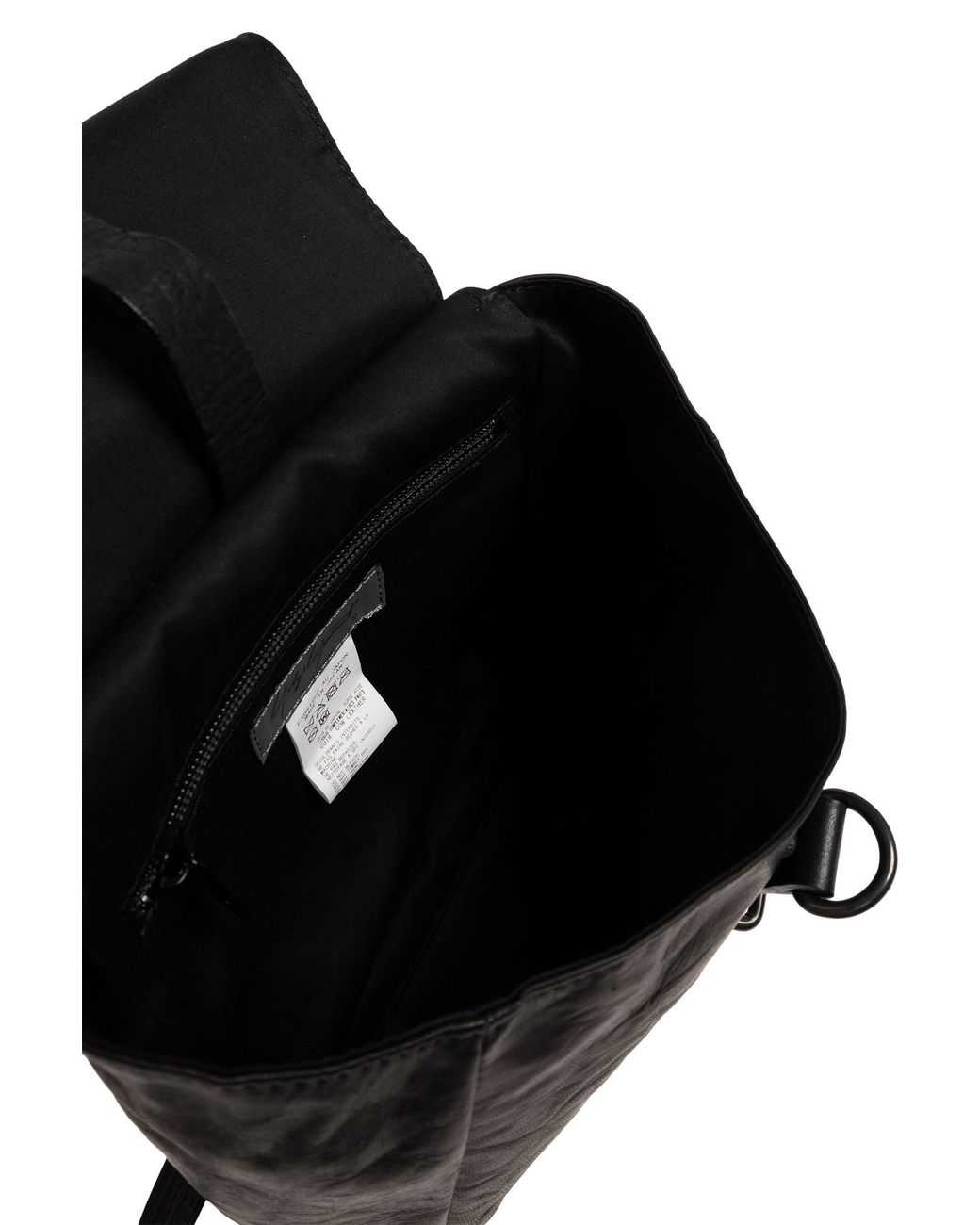 Yohji Yamamoto Black Buckled Messenger Bag for men