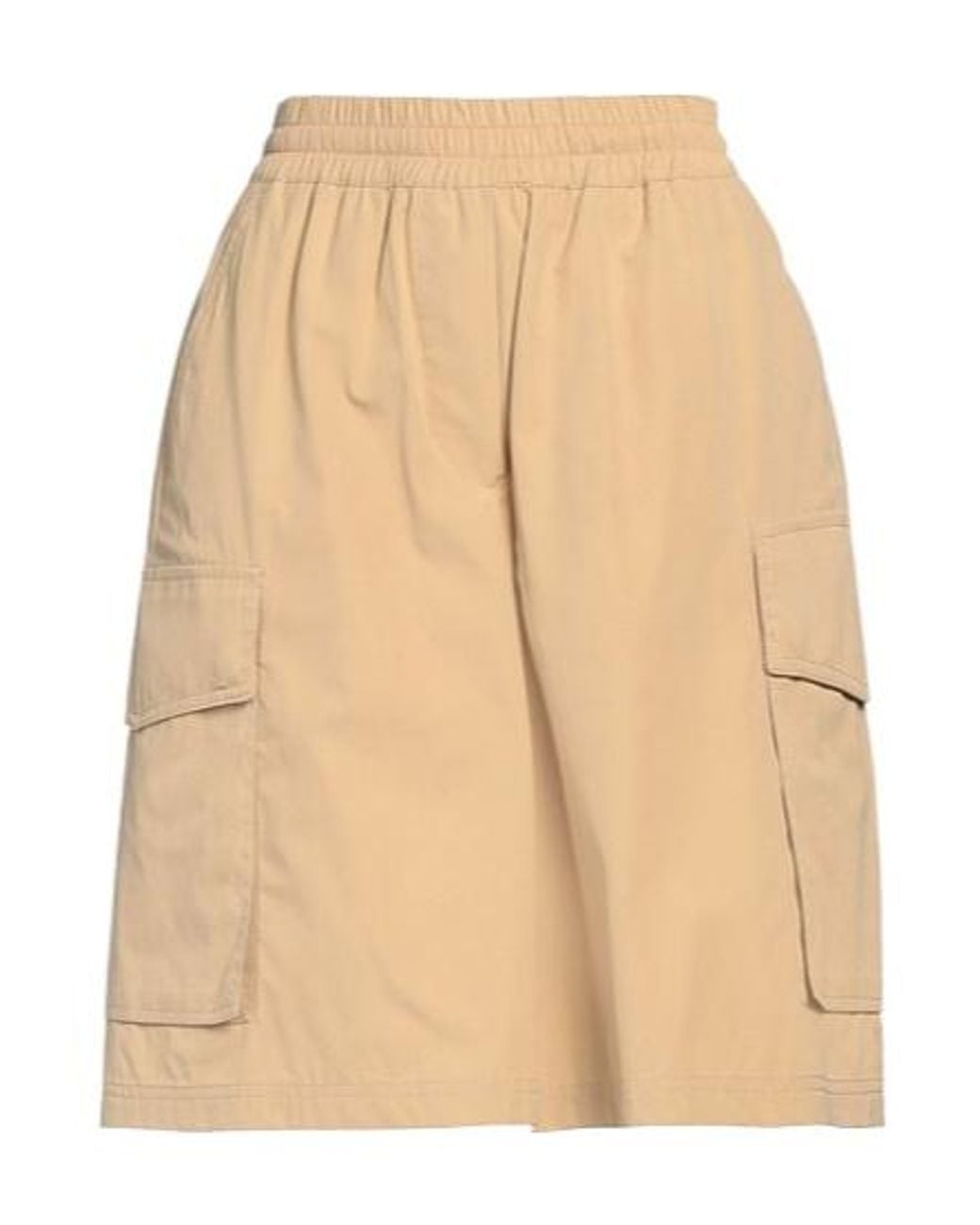 Weekend by Maxmara Natural Solid-Colored Work Shorts