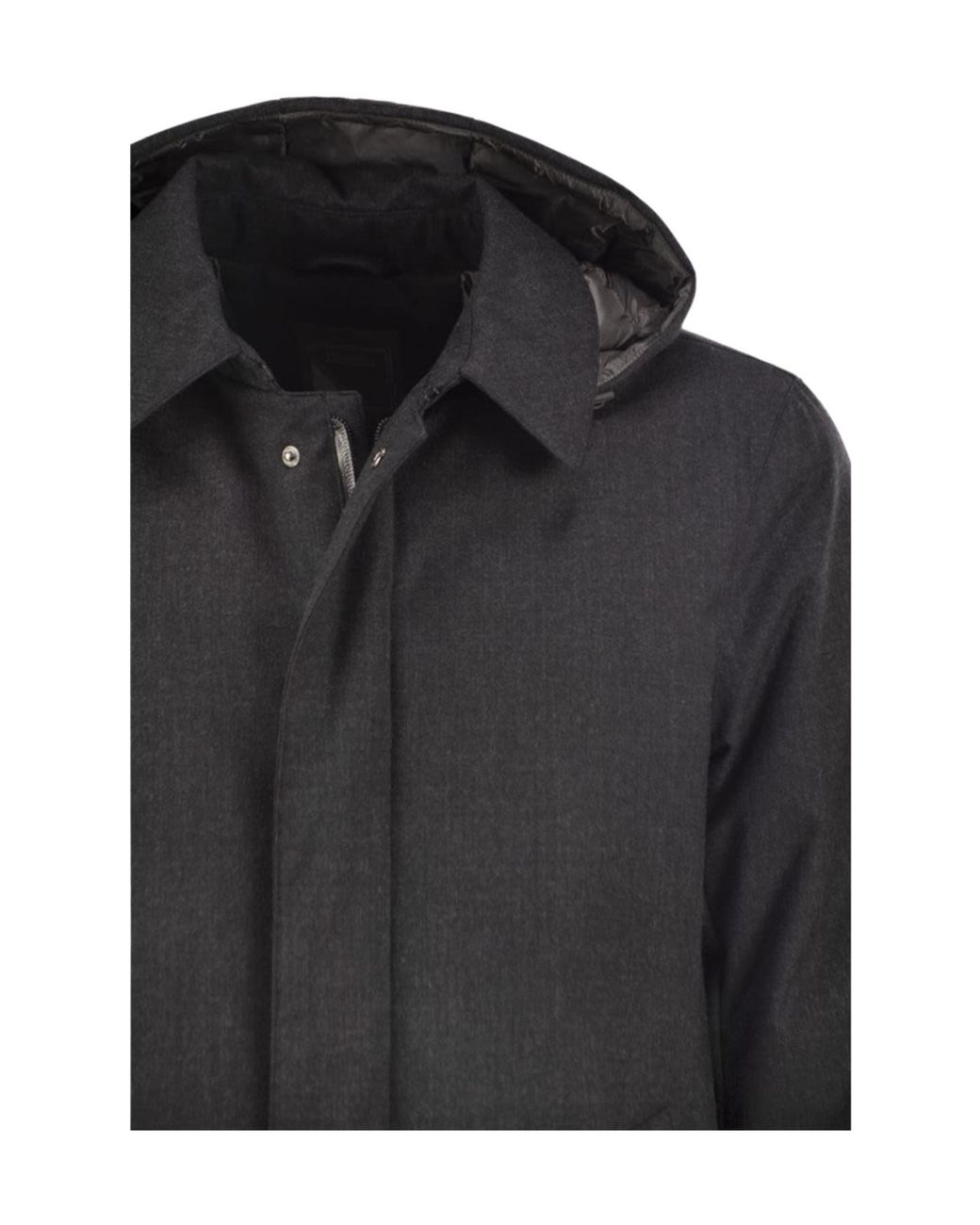 Herno Black Long-Sleeved Down Jacket for men