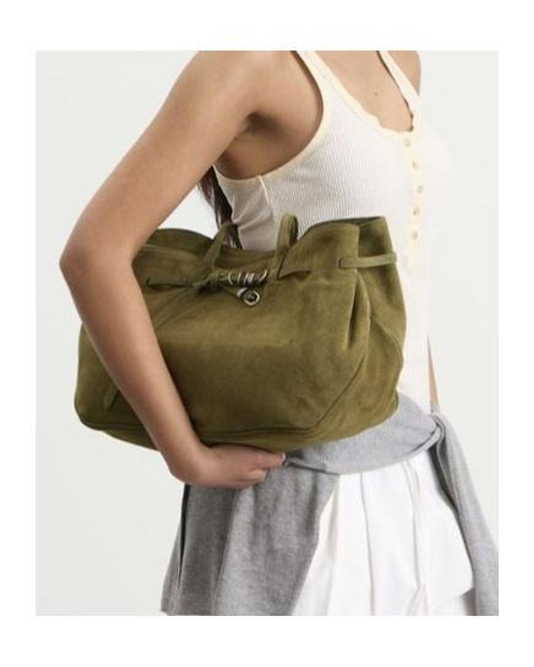 MARGE SHERWOOD Green Double-Handle Handbag