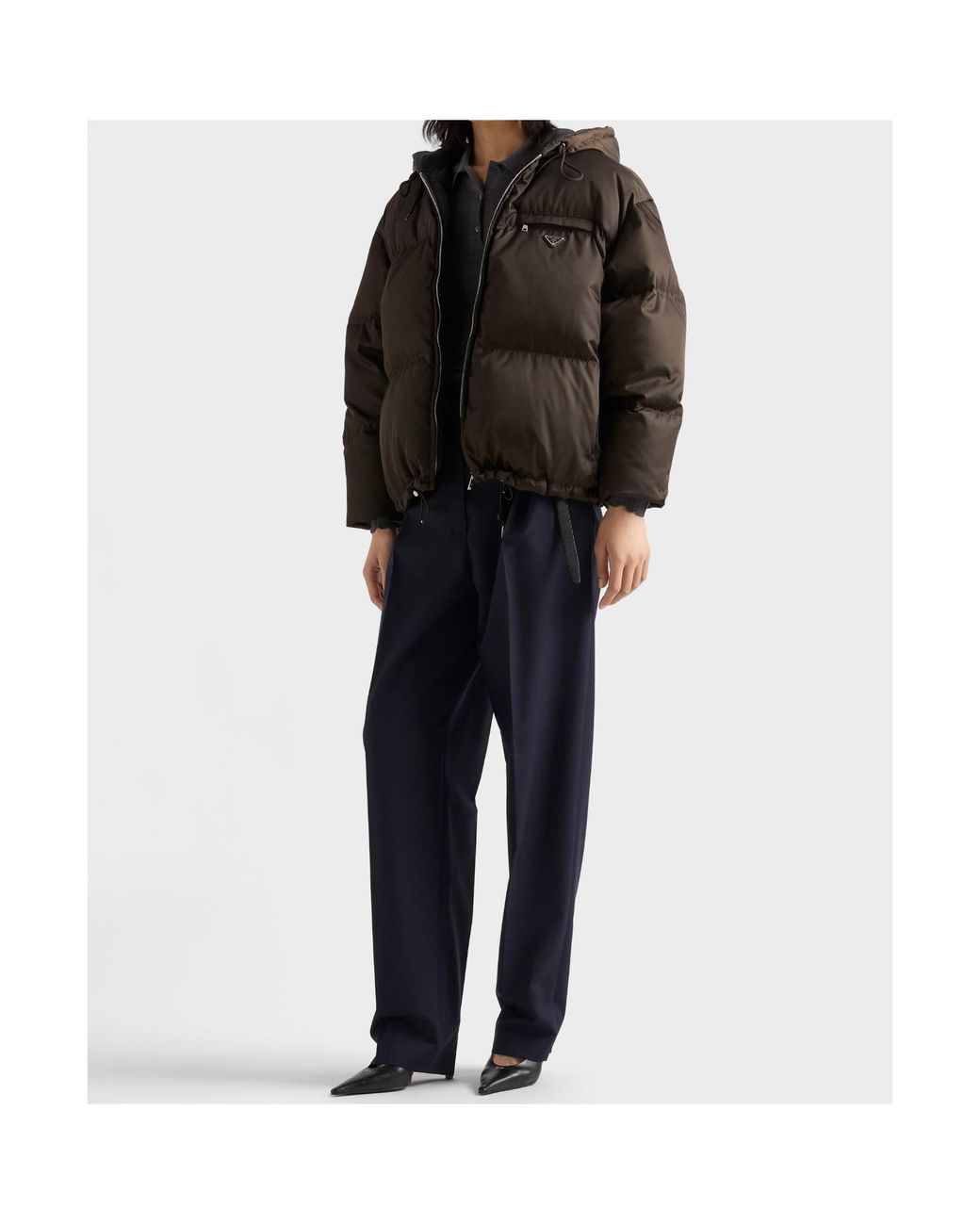Prada Brown Re-nylon Down Jacket