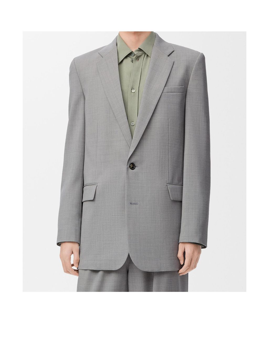Loewe Gray Single-Breasted Regular Fit Jacket for men