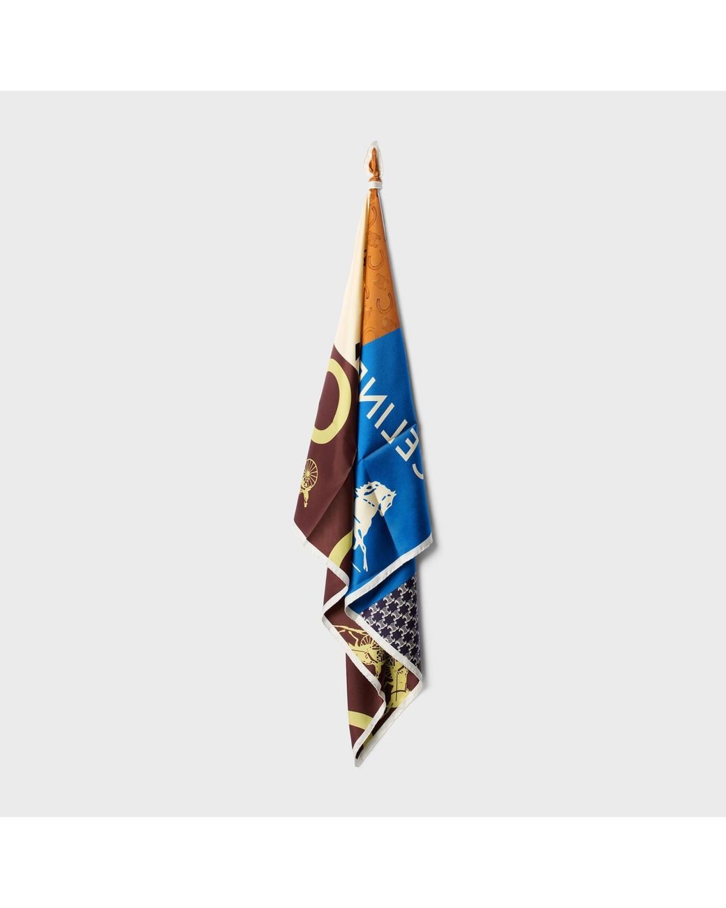 Céline Blue Patched C Calèche Foulard, 90