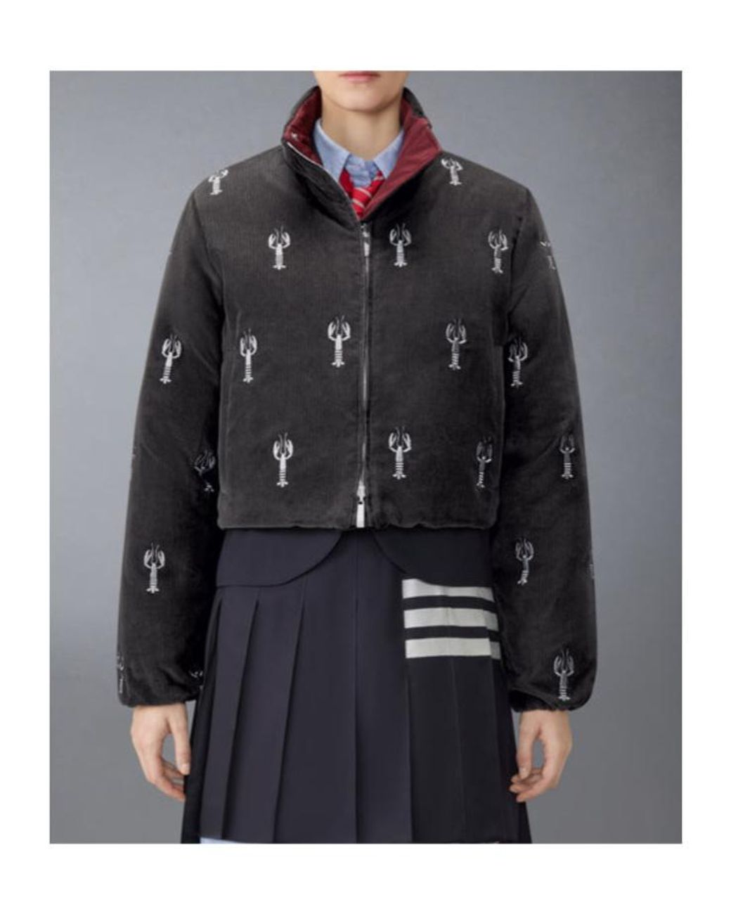 Thom Browne Black Lobster-Stitch Reversible Jacket