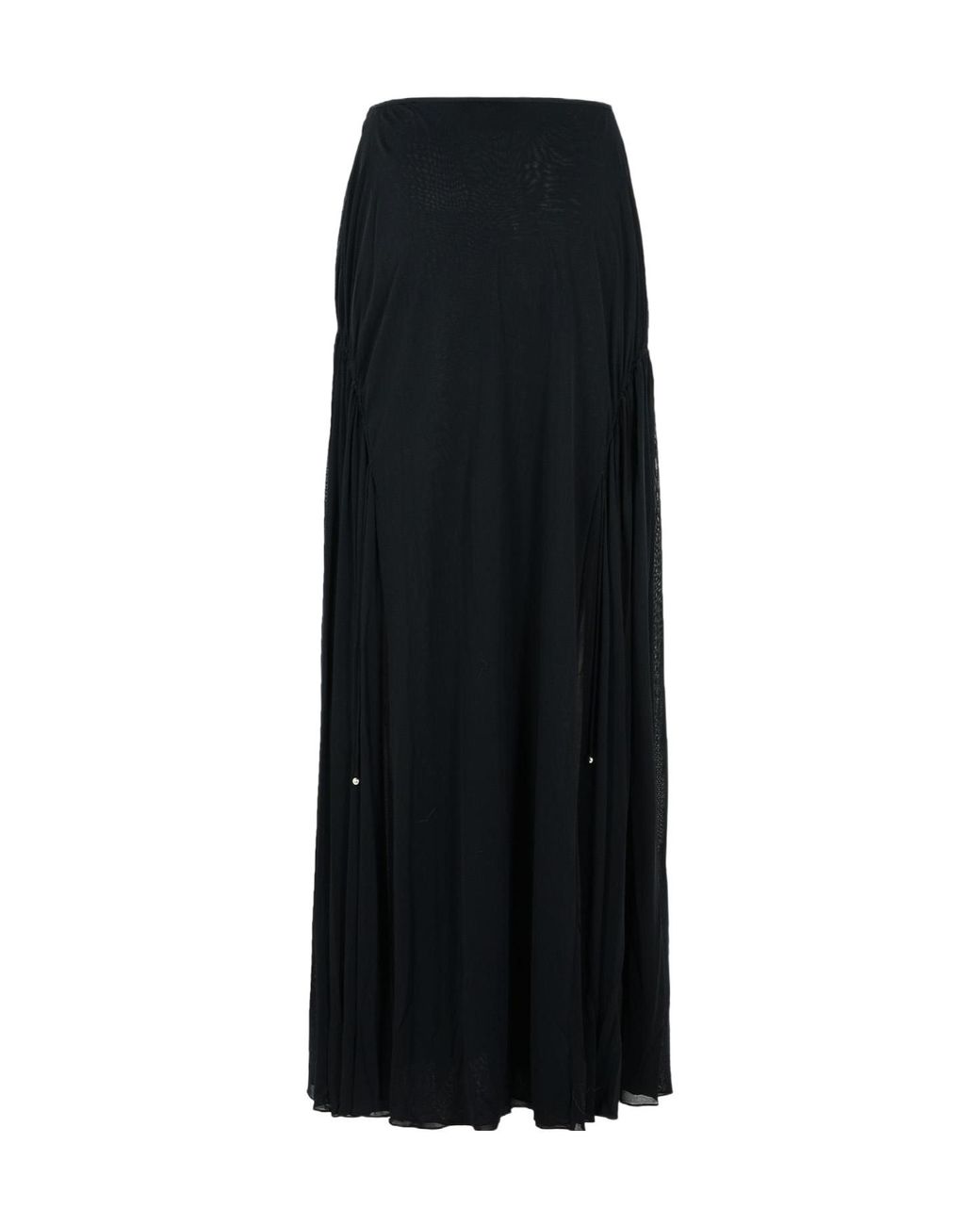 Lanvin Black Flared Jersey Skirt