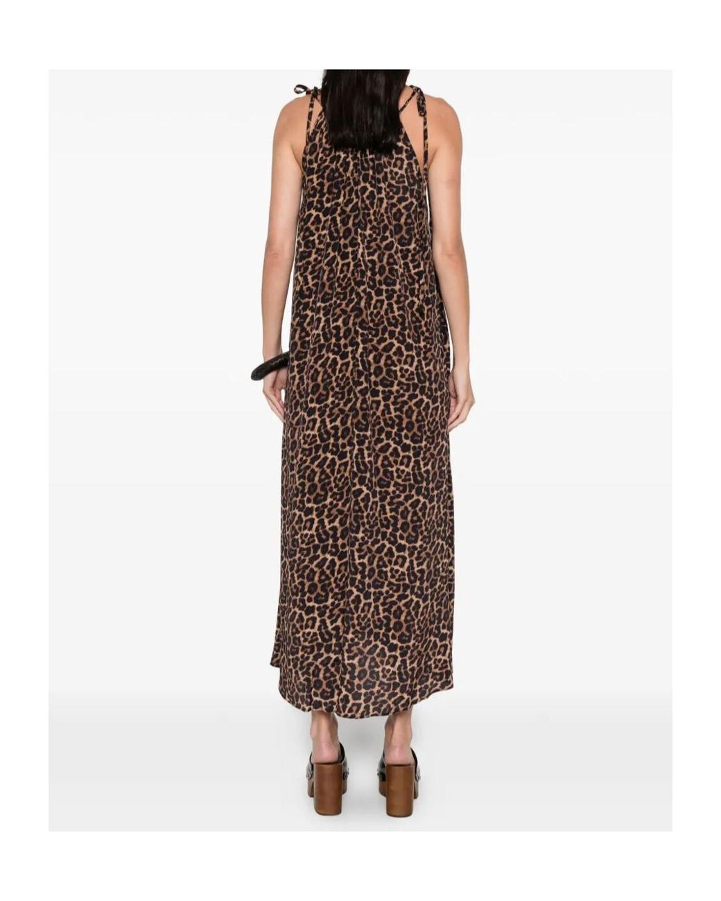 Anine Bing Brown Printed Sleeveless Dress