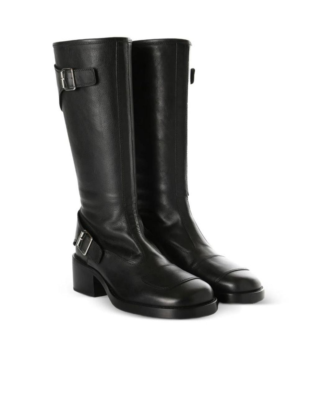 Ann Demeulemeester Black Buckle Detail Boots