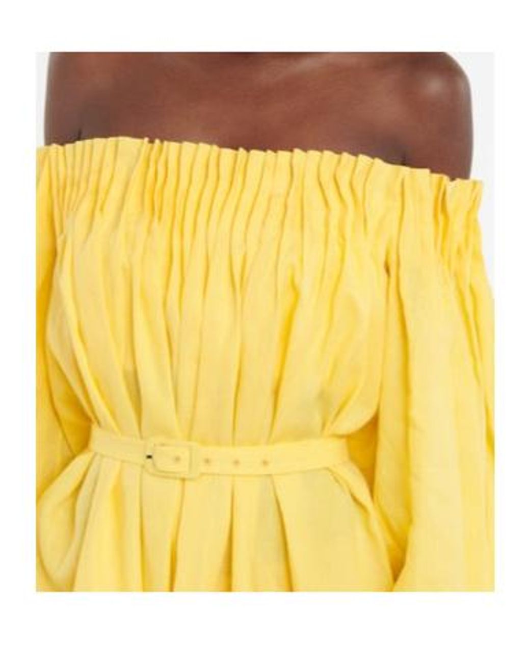 Gabriela Hearst Yellow Off Shoulder Dress