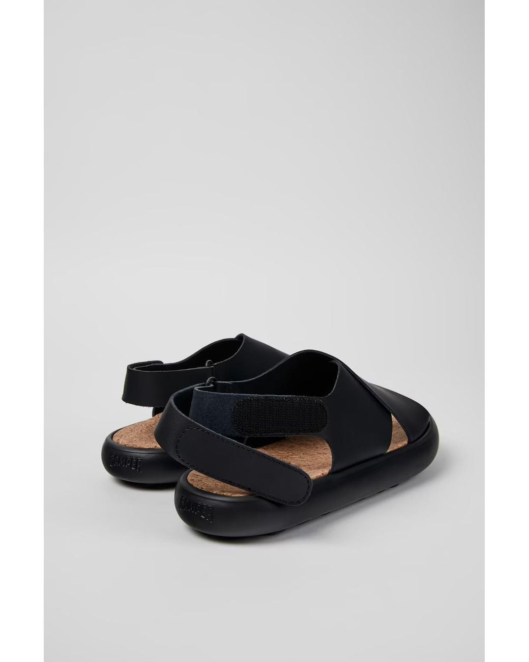 Camper Black Crisscross-Strap Sandals