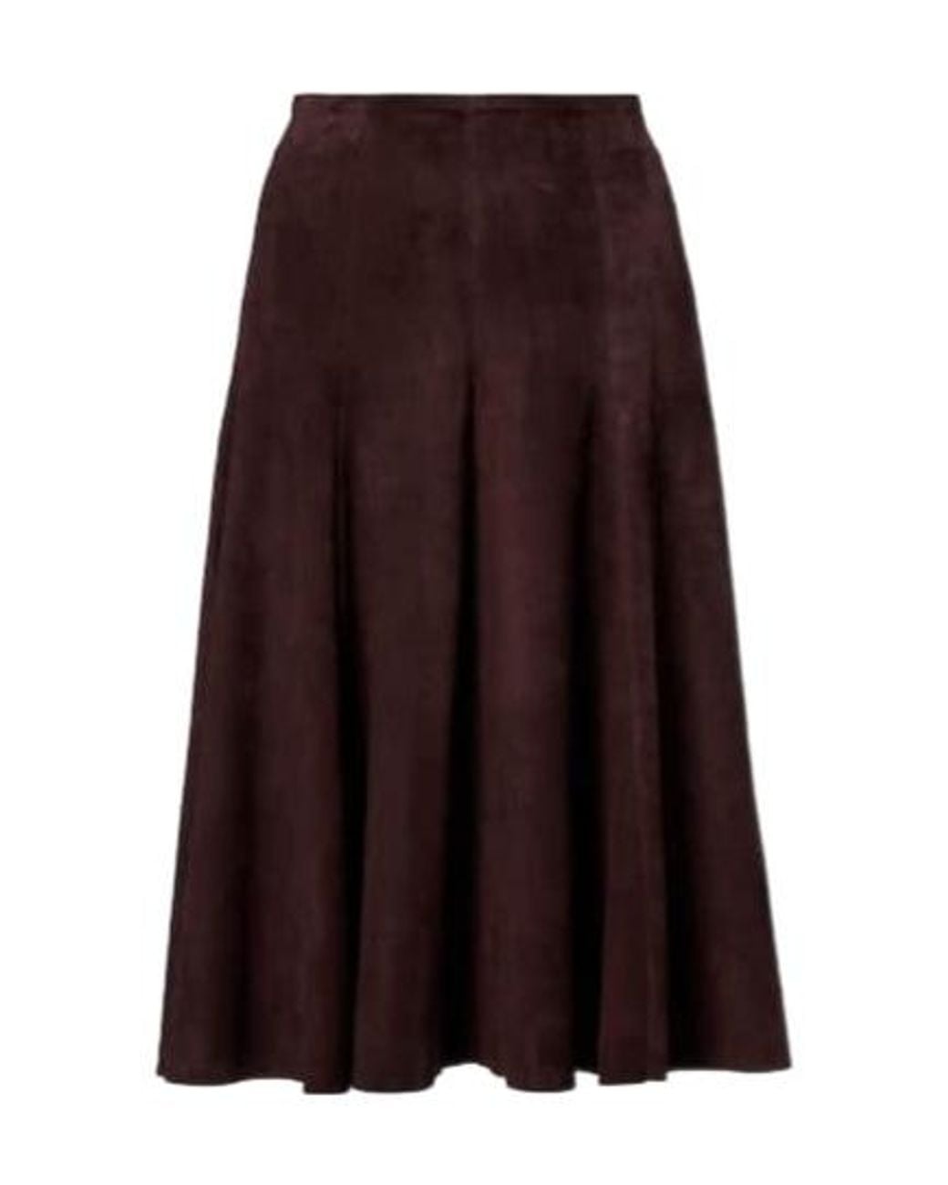 Stouls Purple Suede Midi Skirt