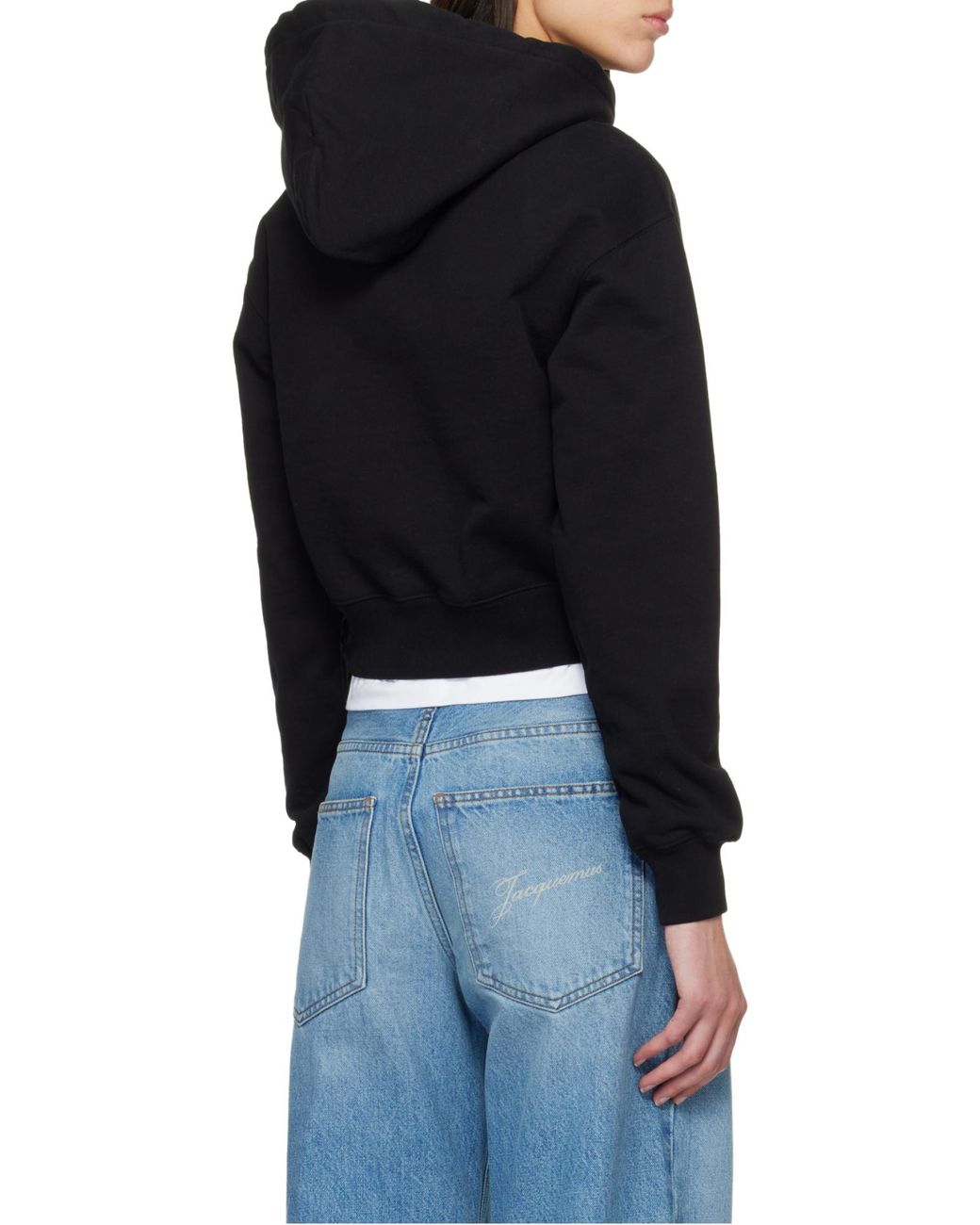 Jacquemus Blue Logo Patch Drawstring Hoodie