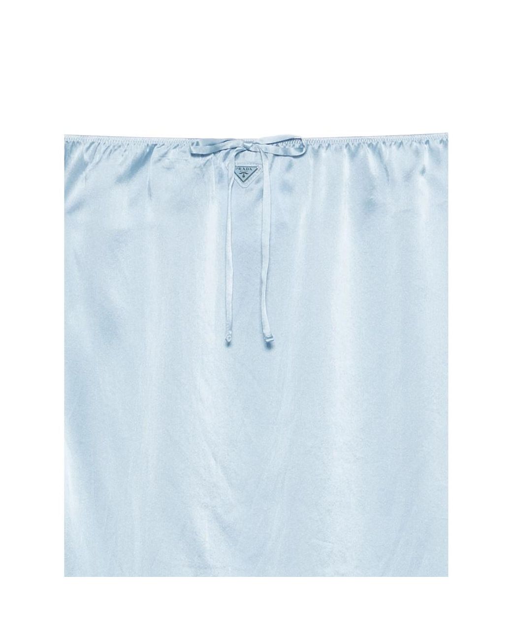 Prada Blue Drawstring Midi Skirt
