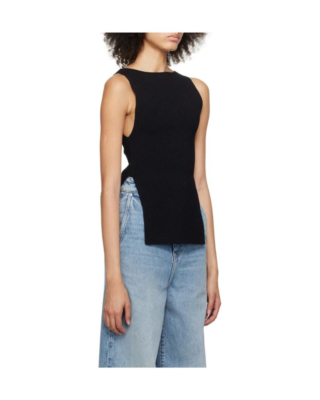 Khaite Blue The Evelyn Sleeveless Tank Top