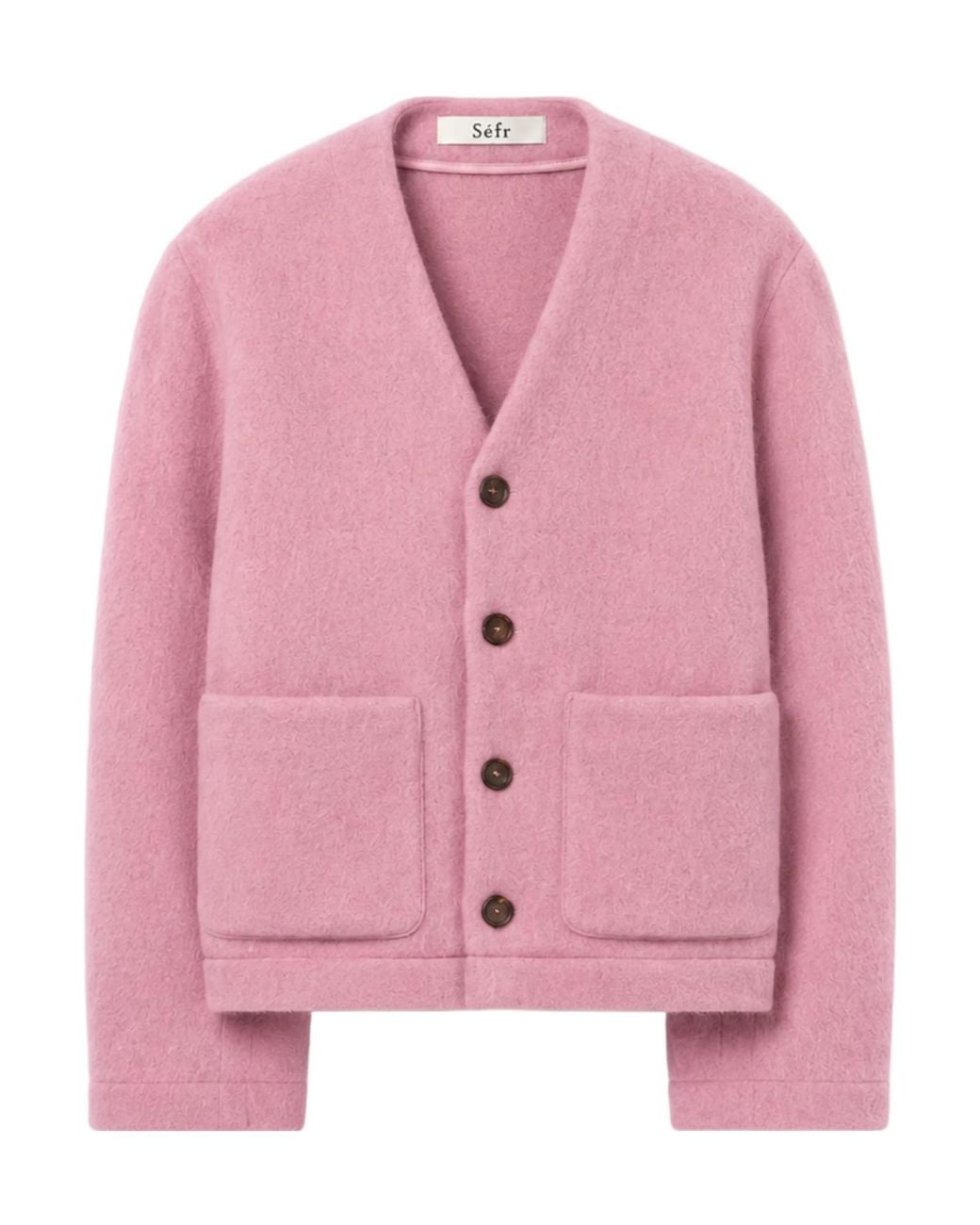 Séfr Pink Long-Sleeve V-Neck Cardigan for men