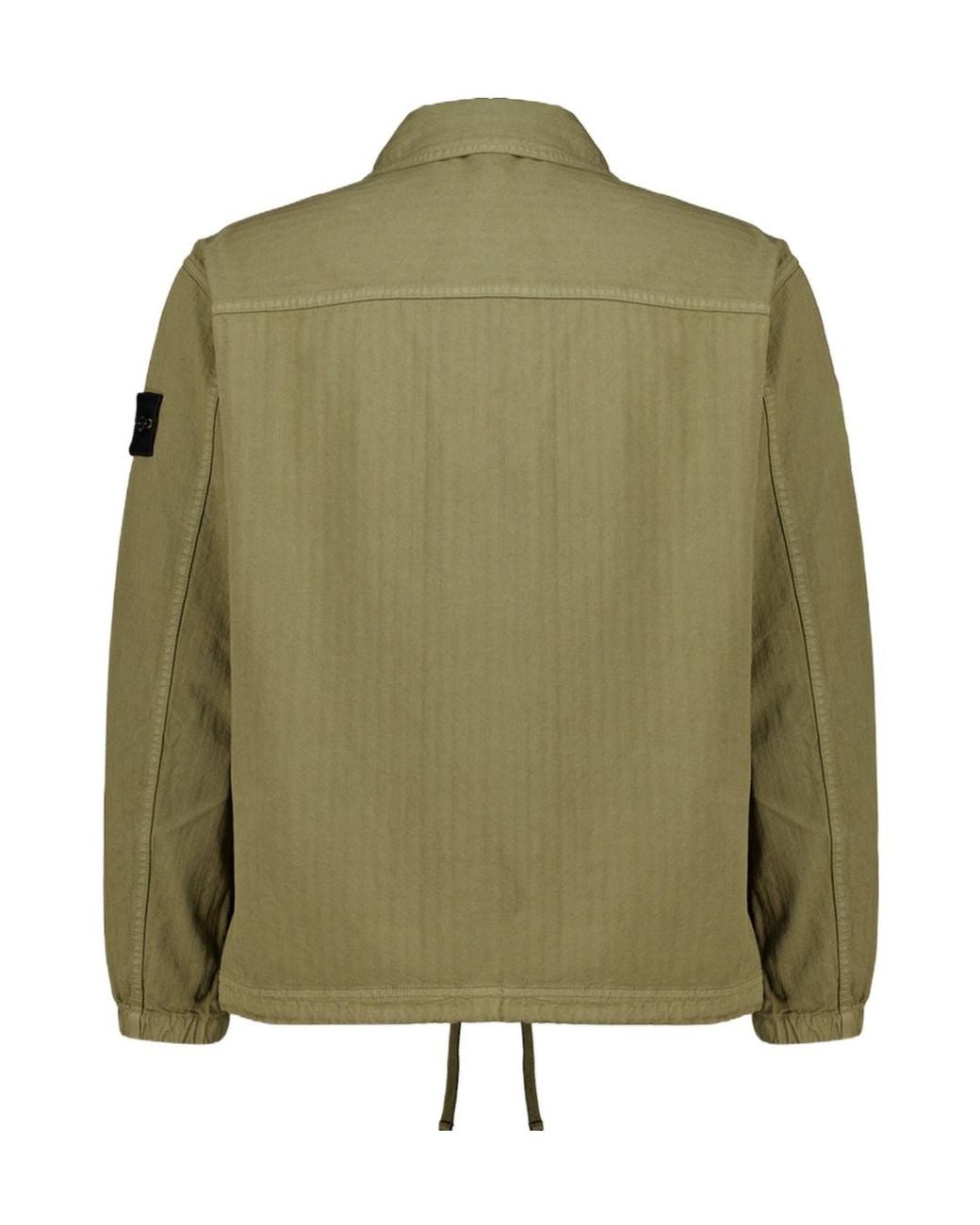 Stone Island Green Casual Shirt-Style Jacket for men