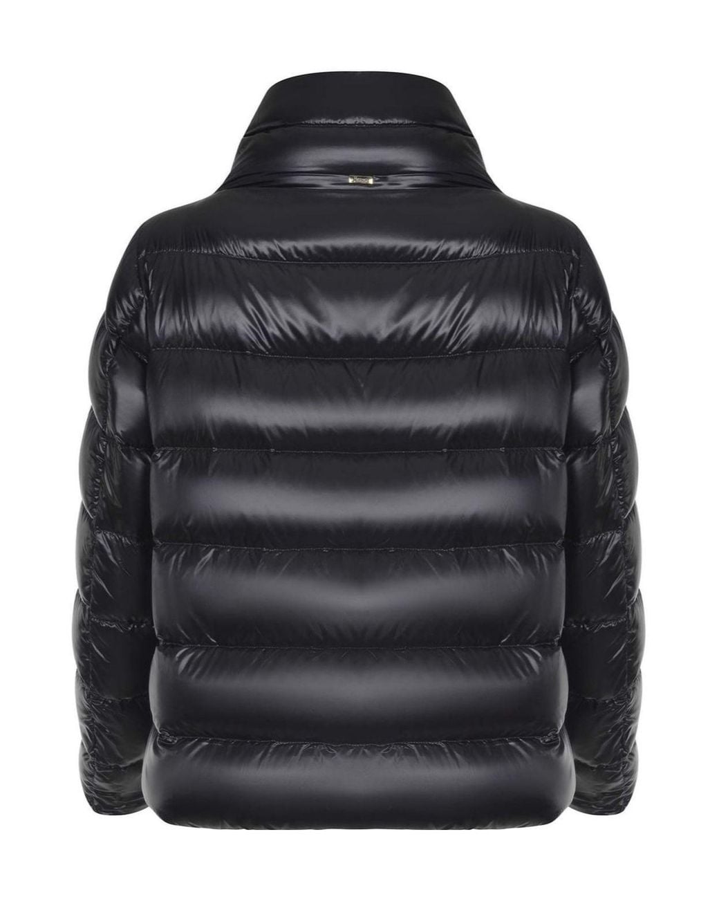 Herno Black Quilted High-Neck Down Jacket