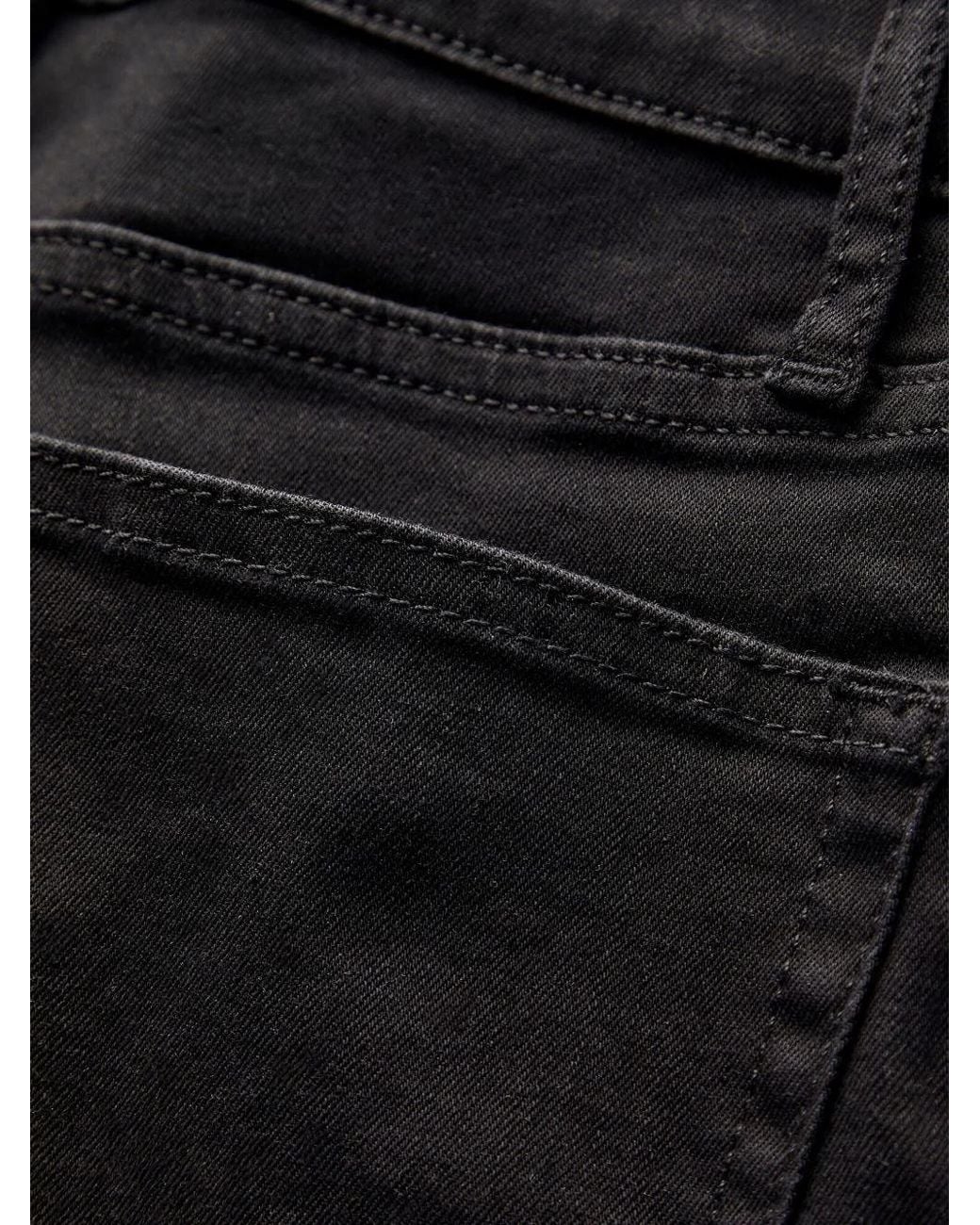 FRAME Black Frayed-Hem Jeans