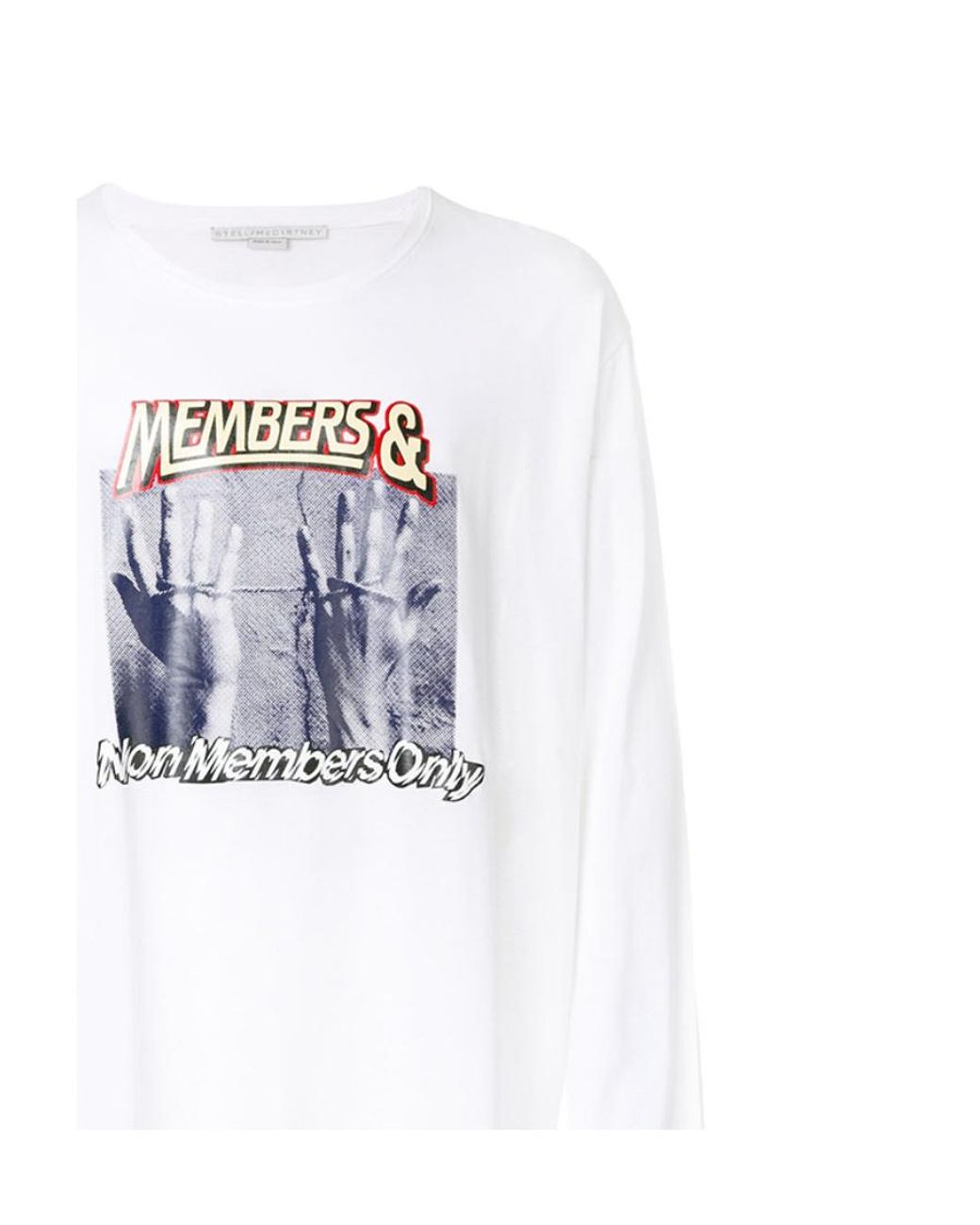 Stella McCartney White T-Shirt With Round Neck And Long Sleeves for men