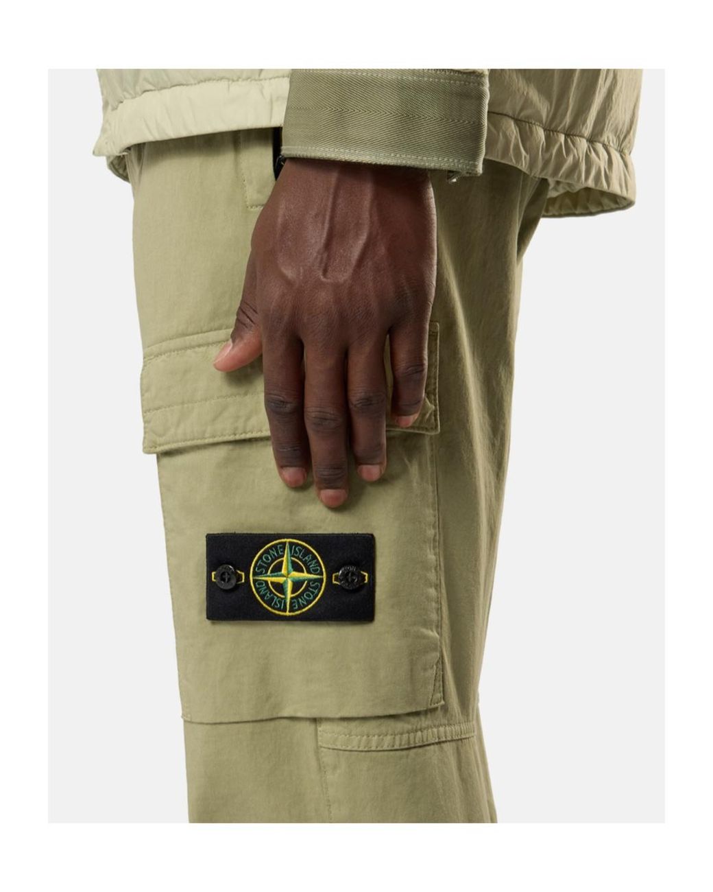 Stone Island Green Regular-Tapered-Fit Jogger Trousers With Elastic Waist for men