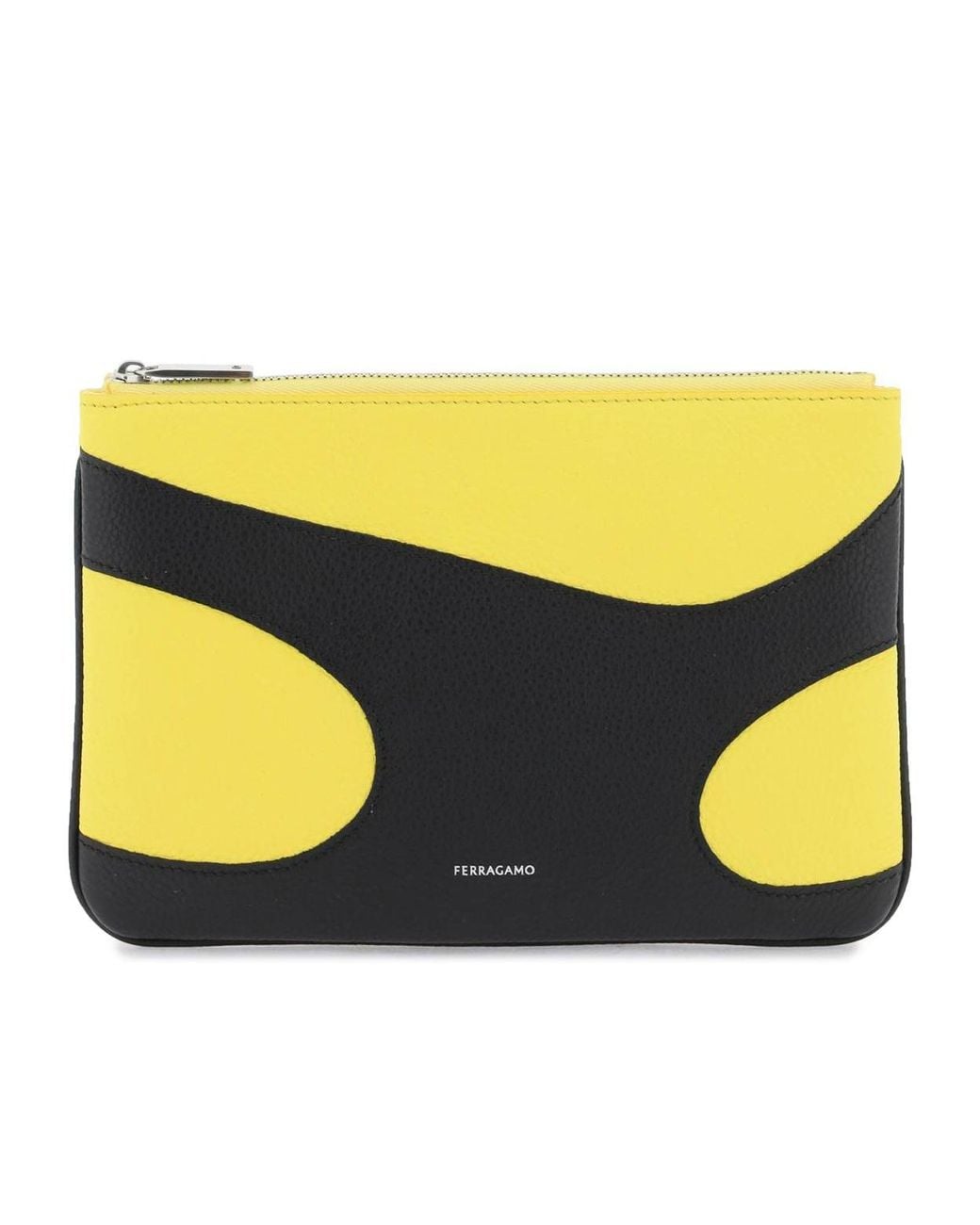 Ferragamo Yellow Logo Logo Mobile Phone Bag for men