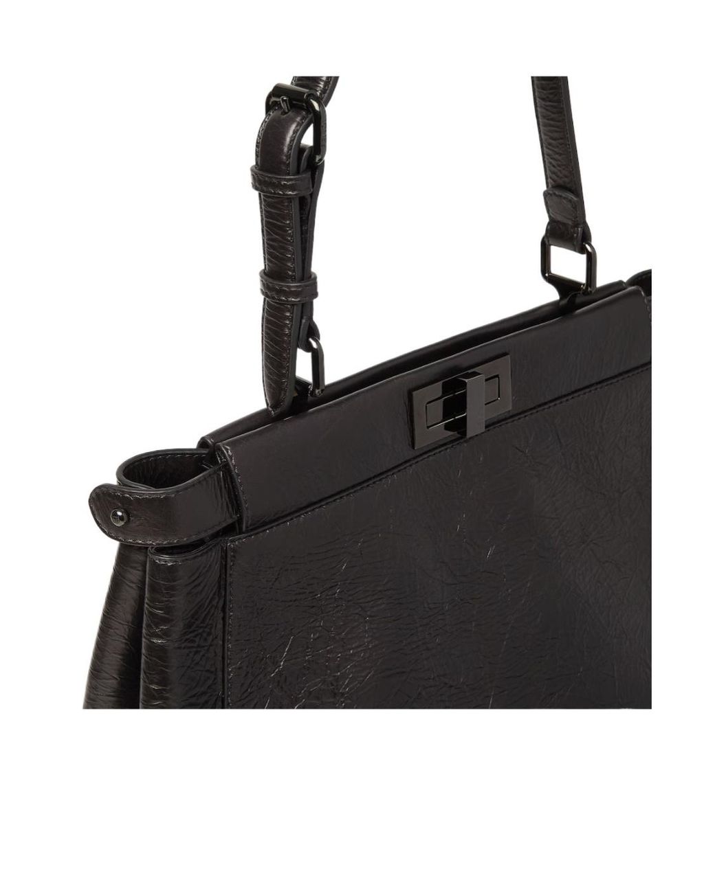 Fendi Black My Peekaboo Medium Shoulder Bag