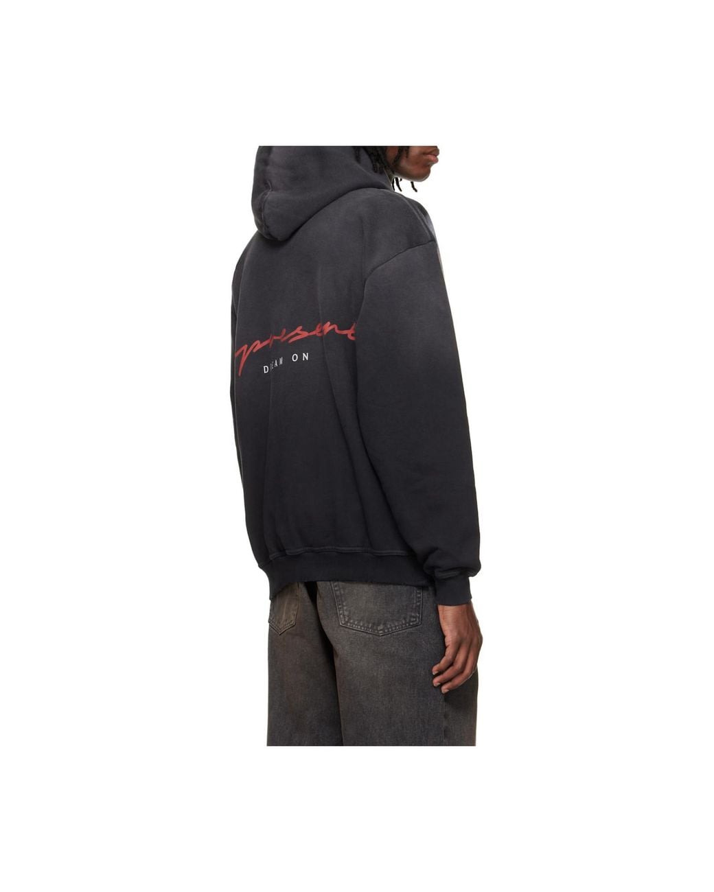 Represent Blue Maxi Printed Hoodie for men