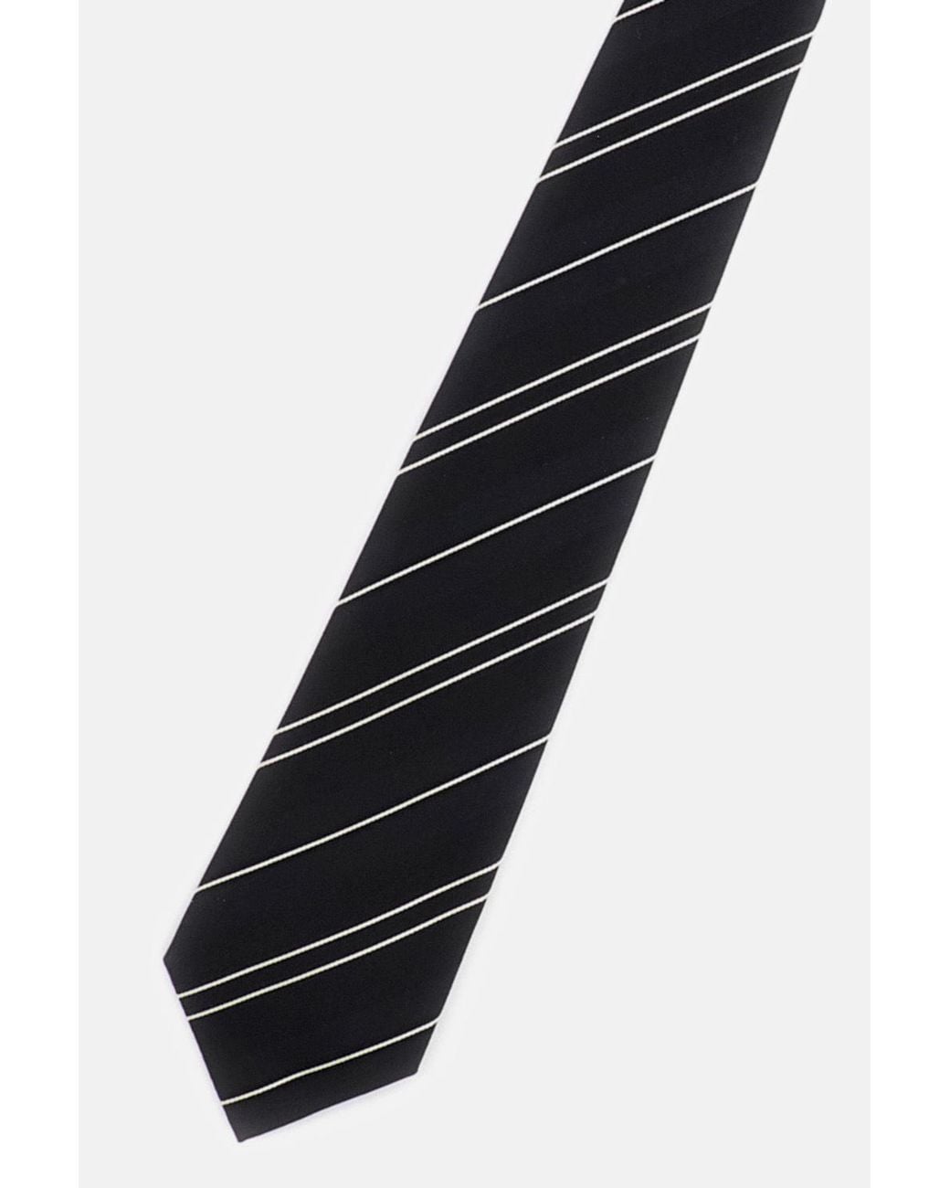 Junya Watanabe White Diagonal-Stripe Silk Tie for men