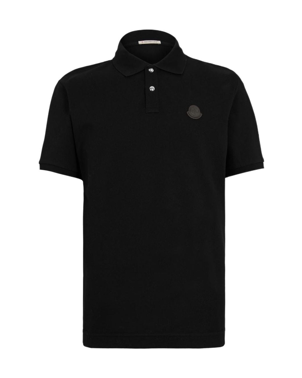 Moncler Black Short Sleeve Polo Shirt for men